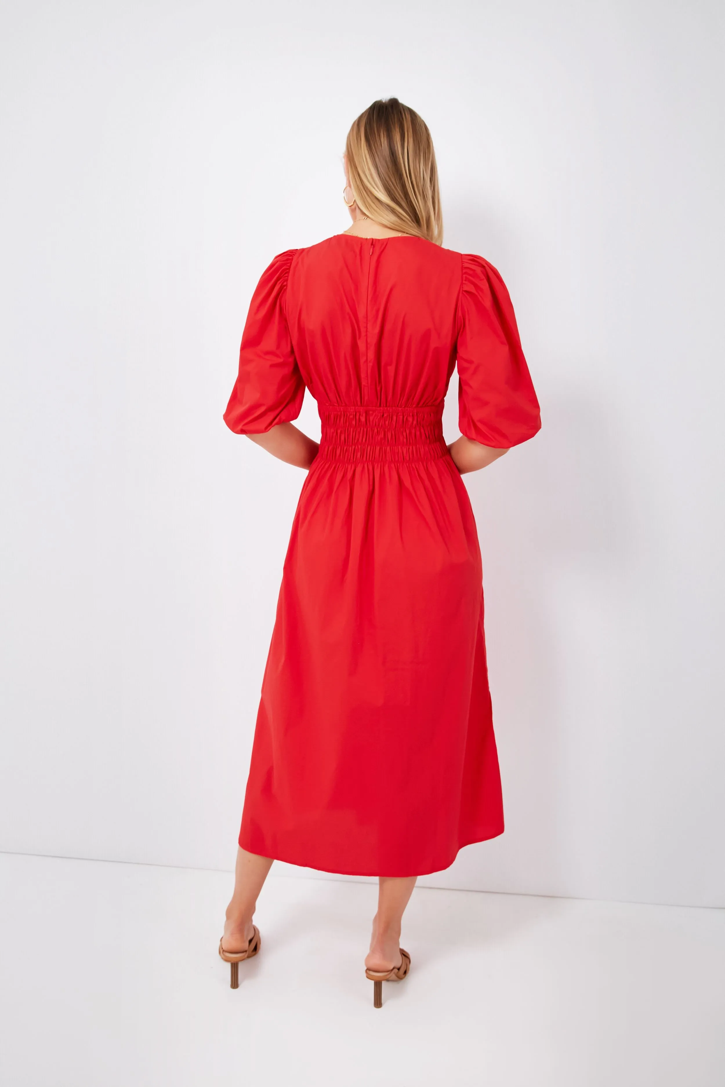 Cherry Tomato Agnata Midi Dress