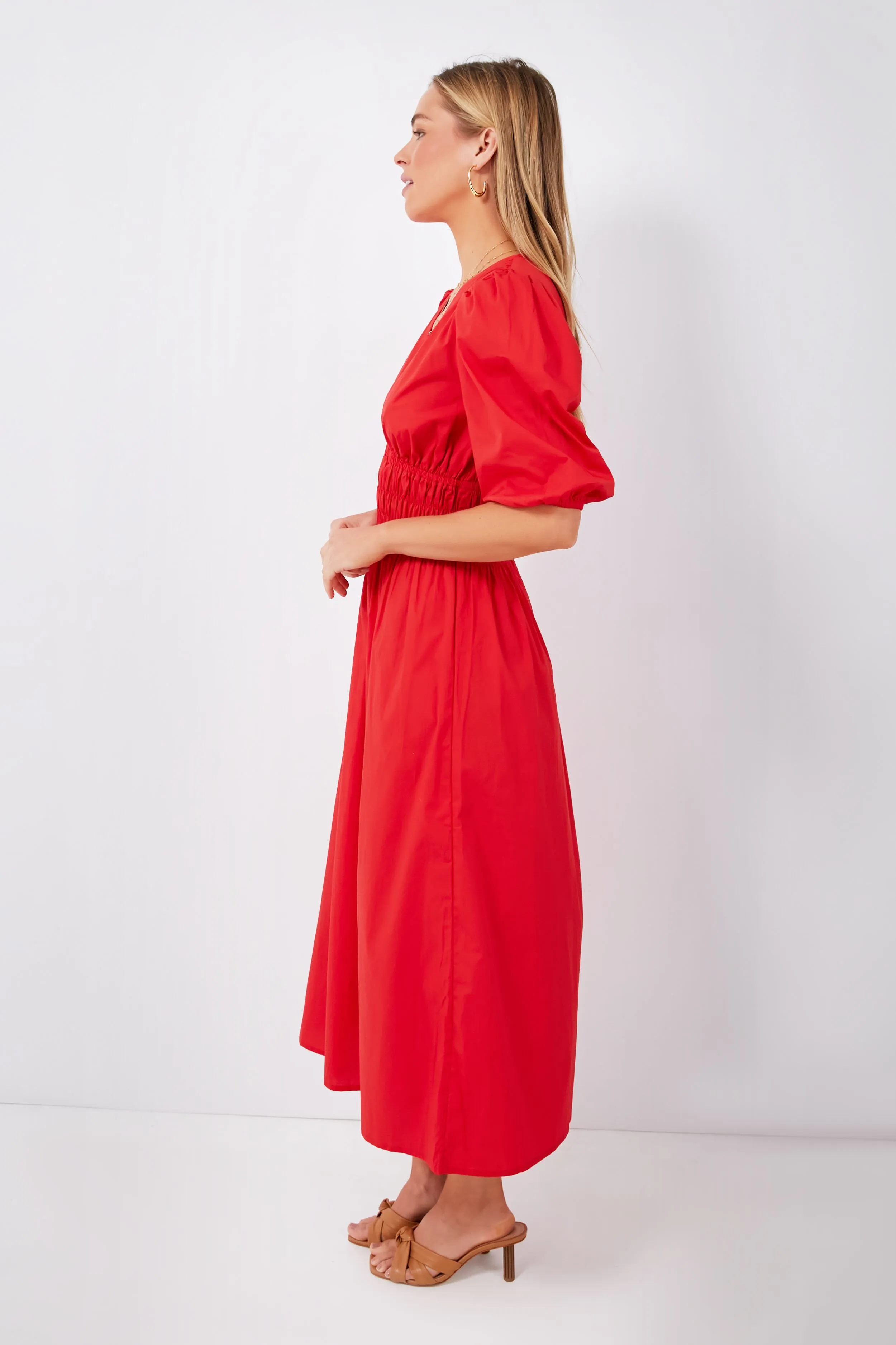 Cherry Tomato Agnata Midi Dress