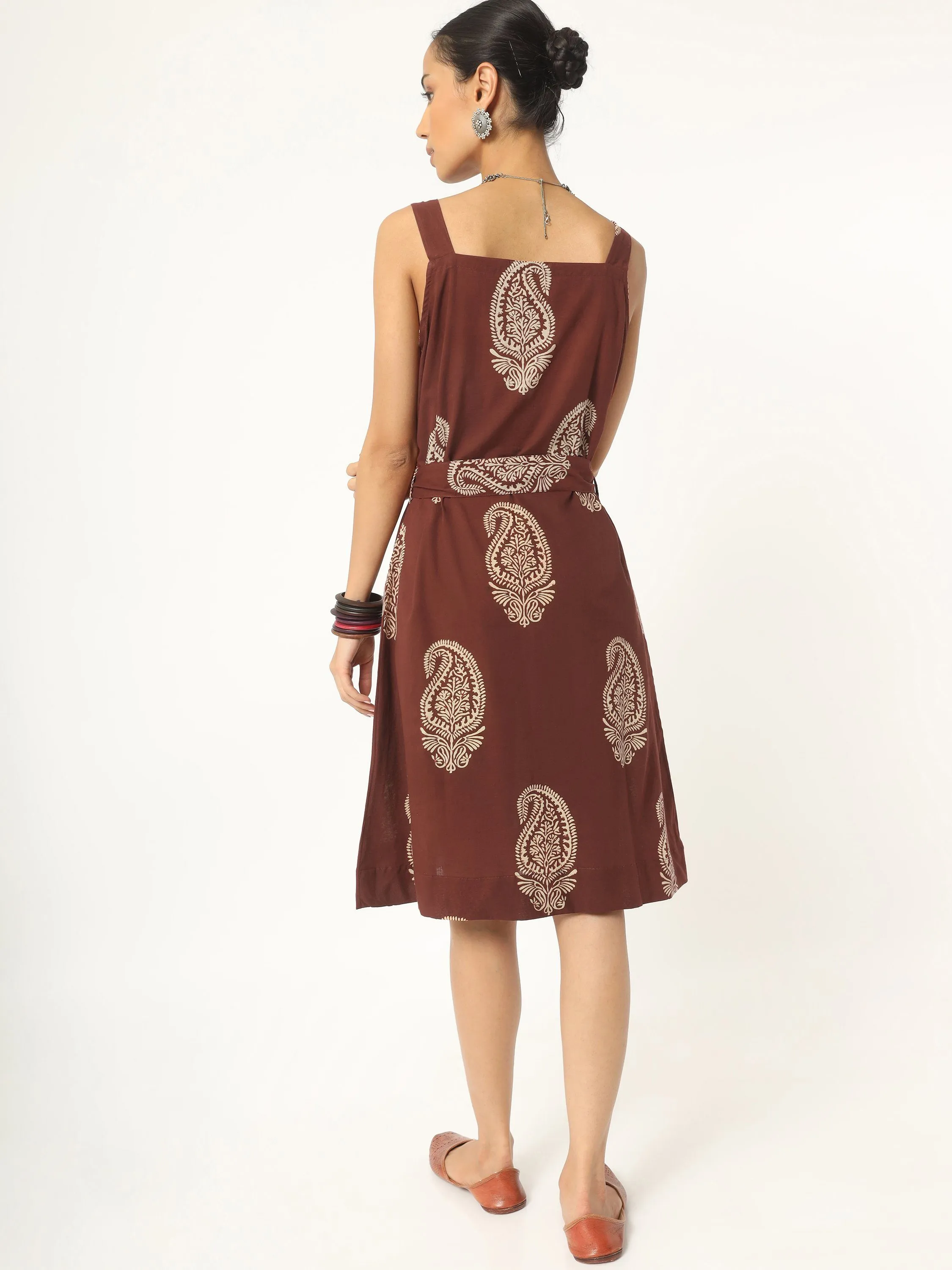 Cinnamon Brown pintex Dress