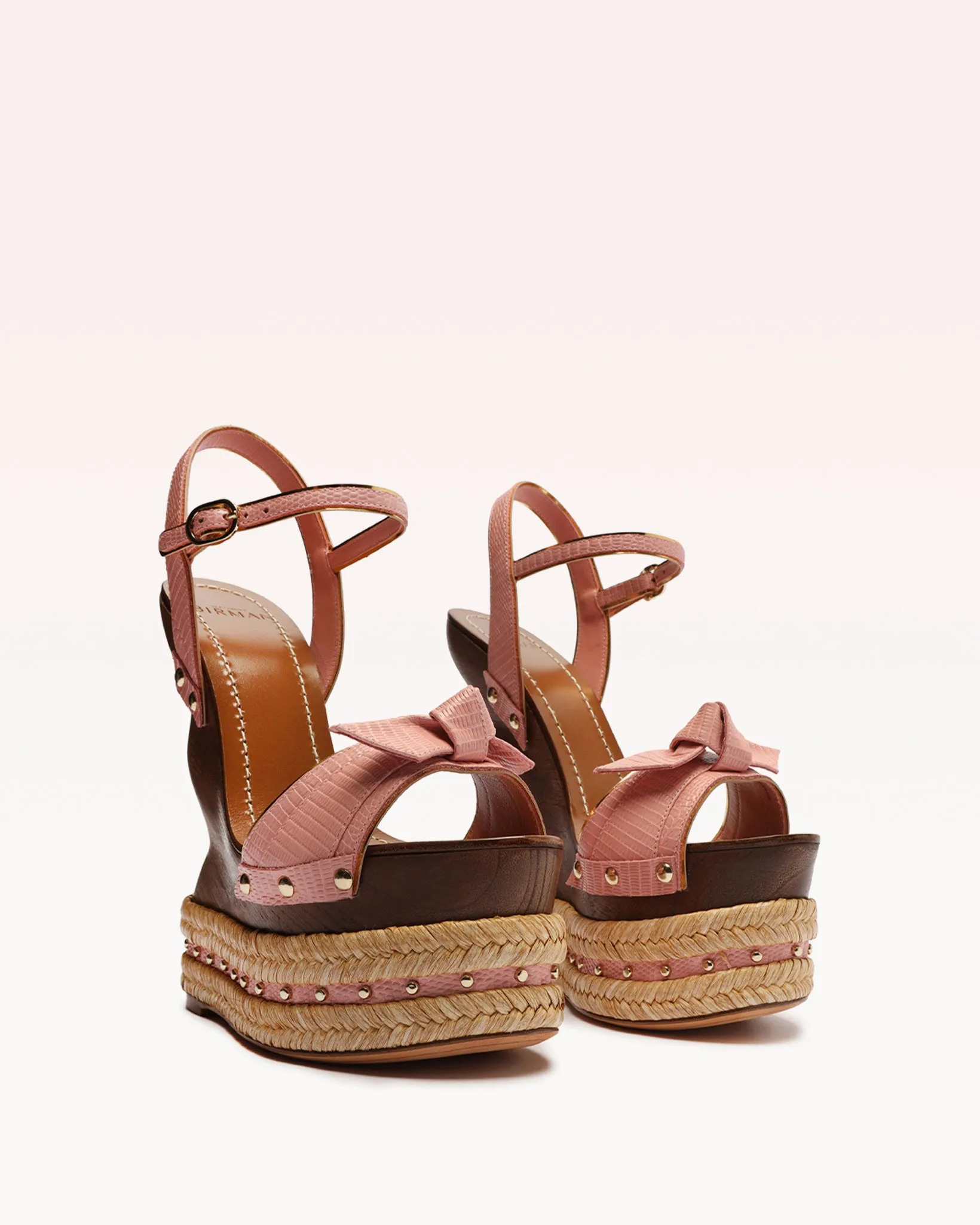 Clarita Wooden Wedge Wild Rose