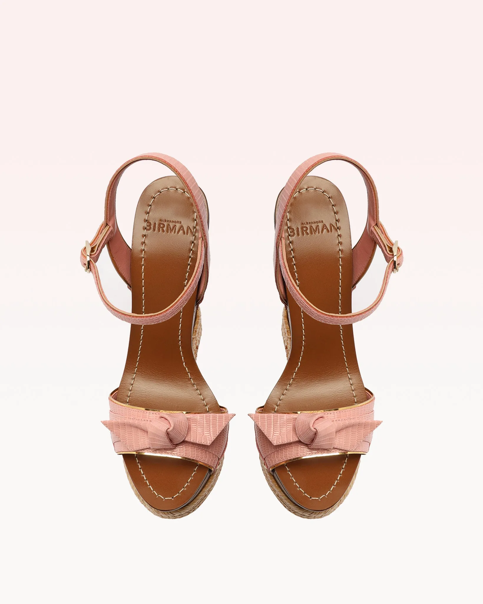 Clarita Wooden Wedge Wild Rose