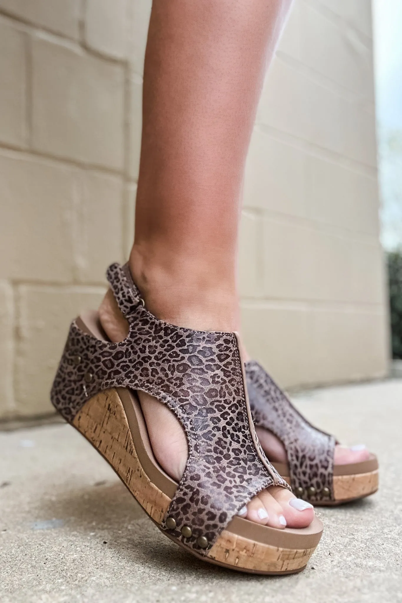 Corkys: Carley Wedge- Small Leopard