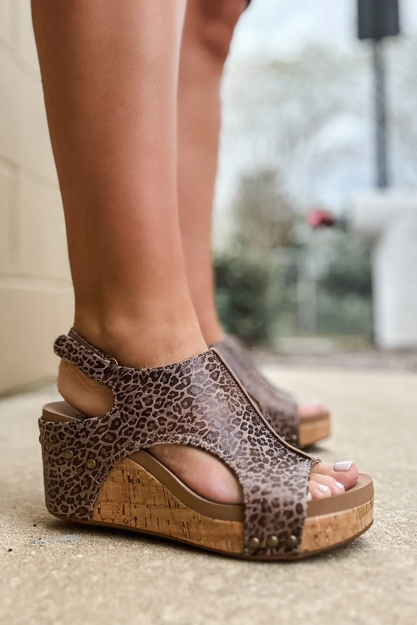 Corkys: Carley Wedge- Small Leopard