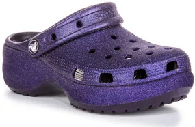 Crocs Classic Purple Glitter In Purple For Women