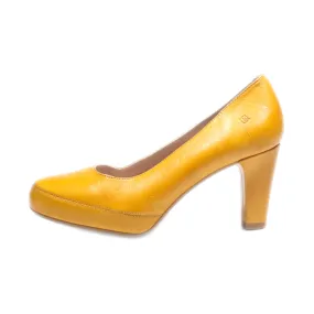 Dorking High-Heel Shoes Leather Yellow Colour For Women