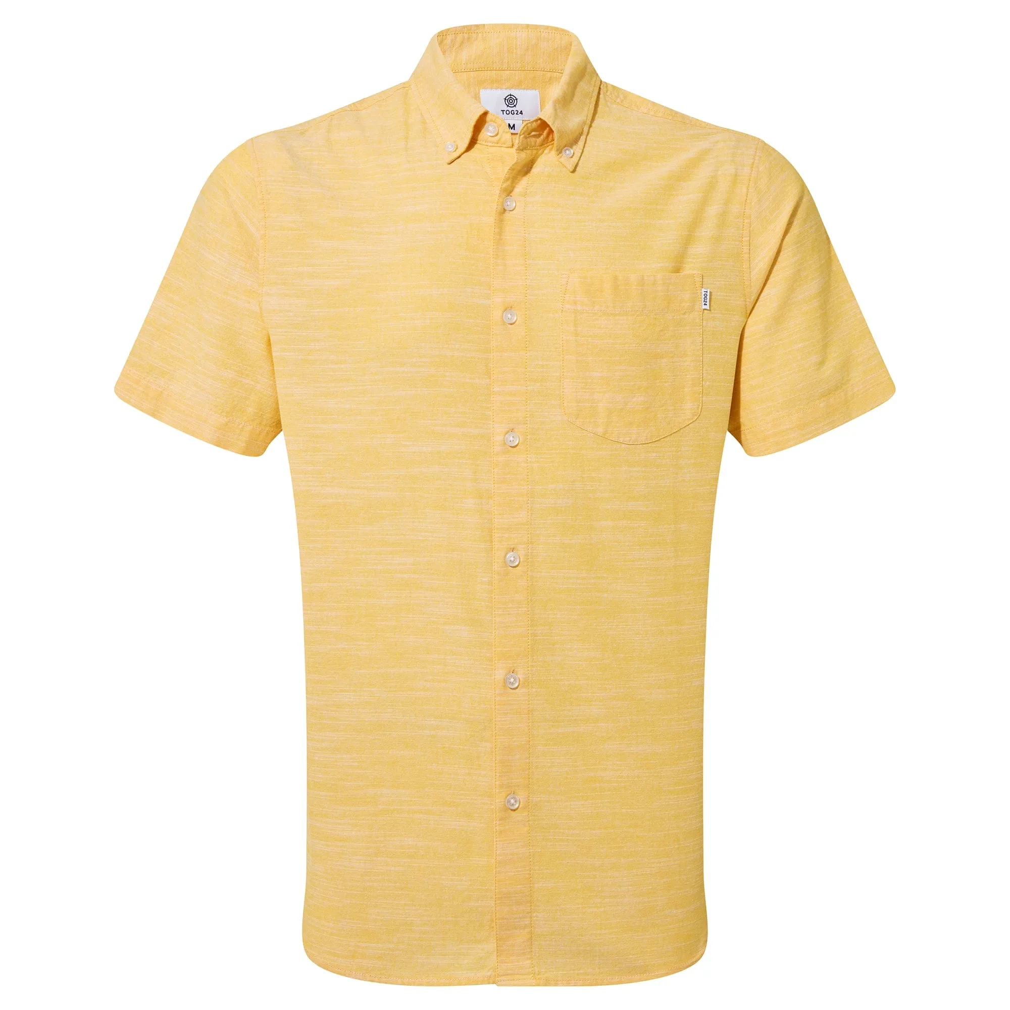 Dwaine Mens Short Sleeve Shirt - Bright Yellow