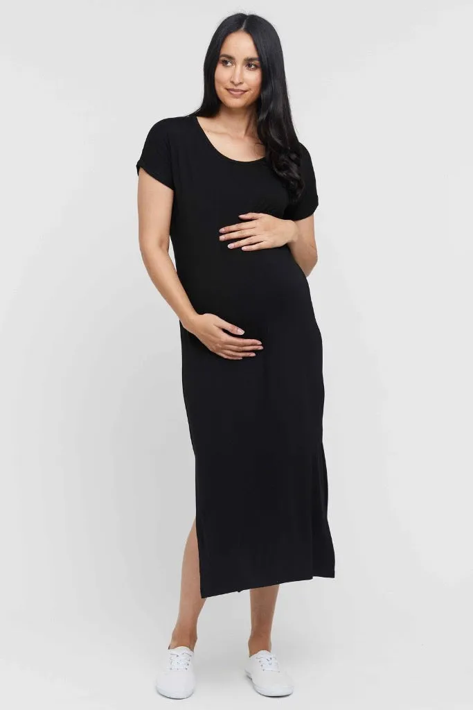 Elsie Maternity Dress - Black