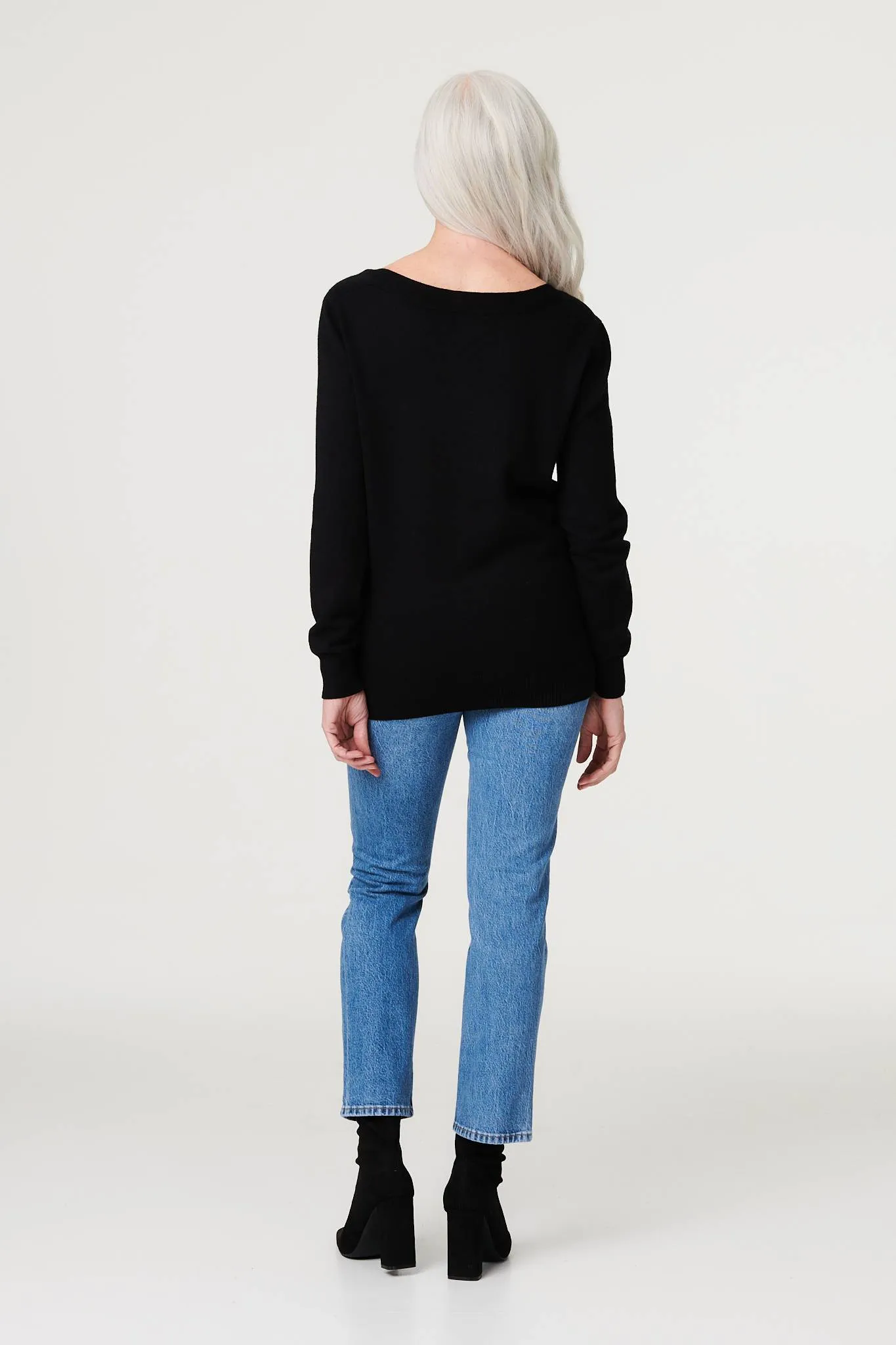 Embellished Relaxed Knit Jumper