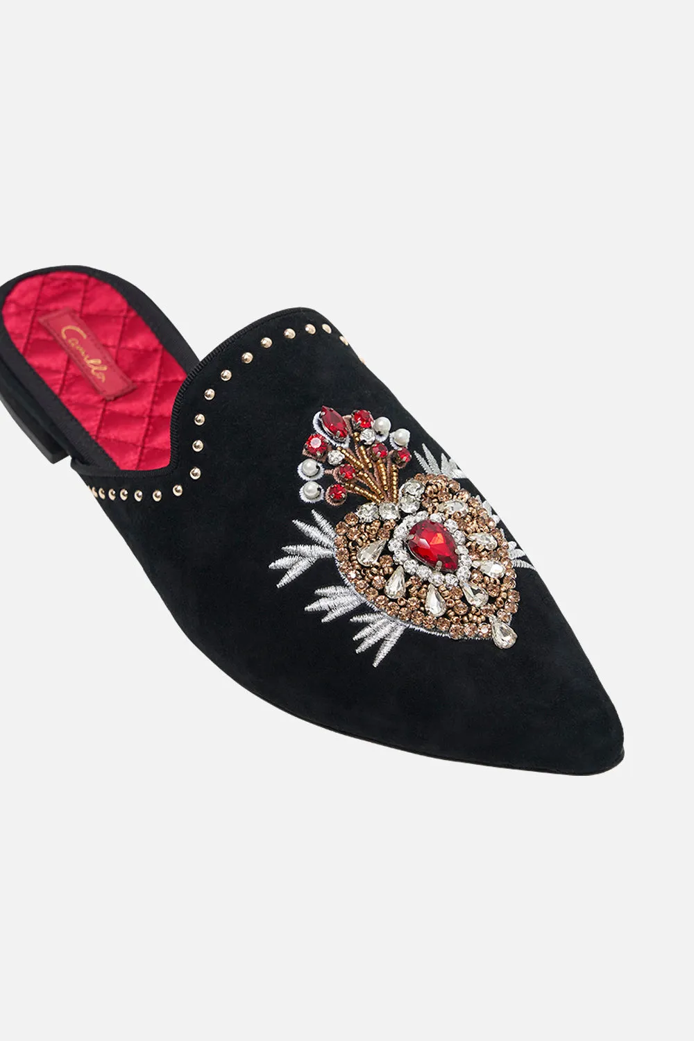 EMBROIDERED SLIPPER SISTERHOOD OF THE ROSE