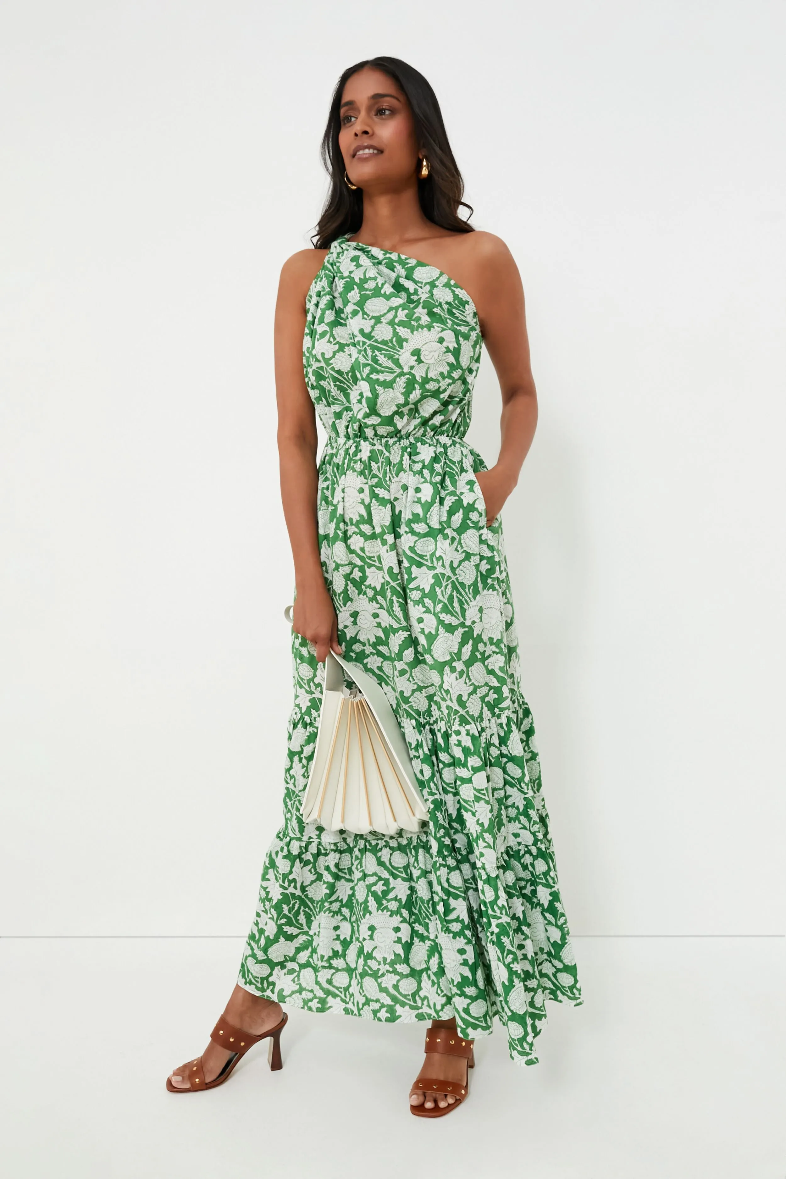 Exclusive Green Botanica Long Dress