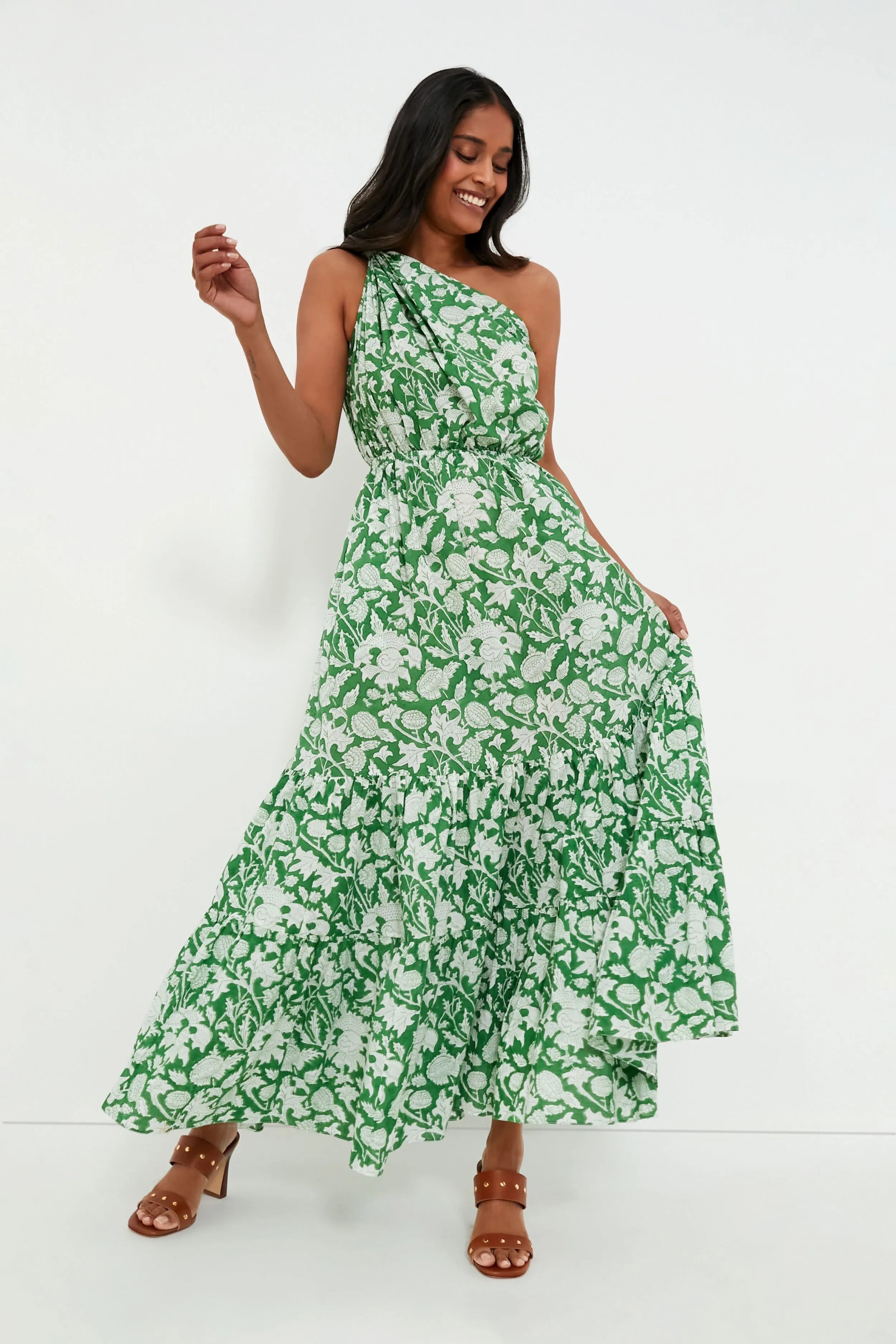 Exclusive Green Botanica Long Dress