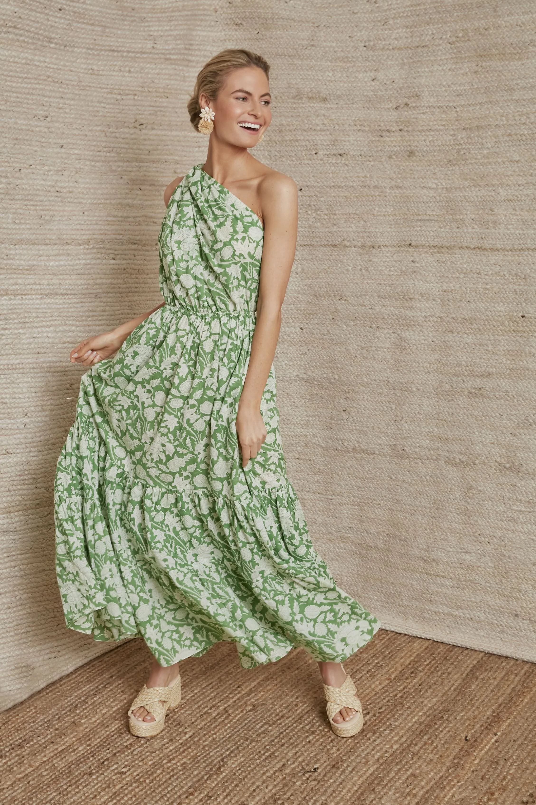 Exclusive Green Botanica Long Dress