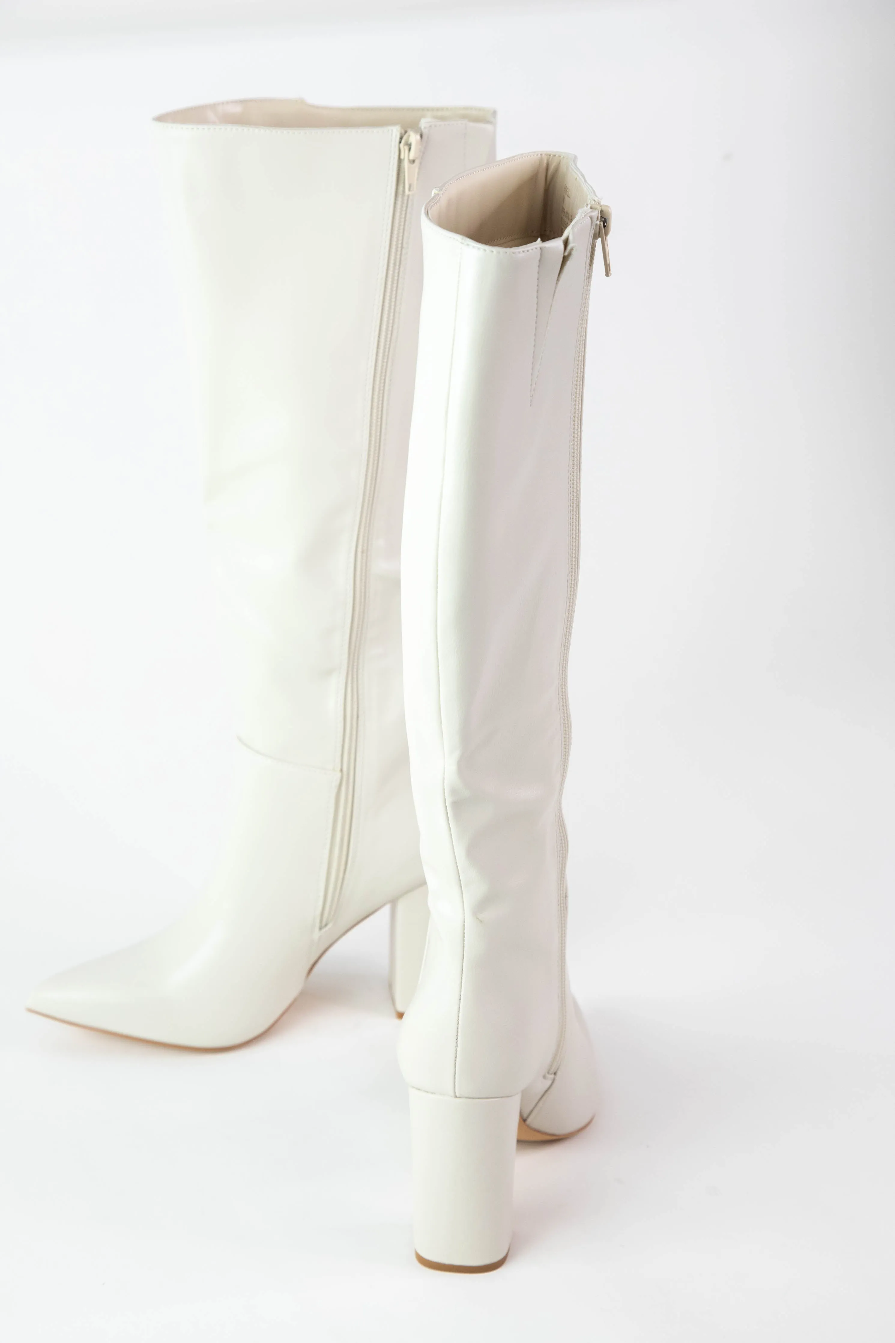 Faithfull Tall Dress Boots, Ivory | Beach by Matisse