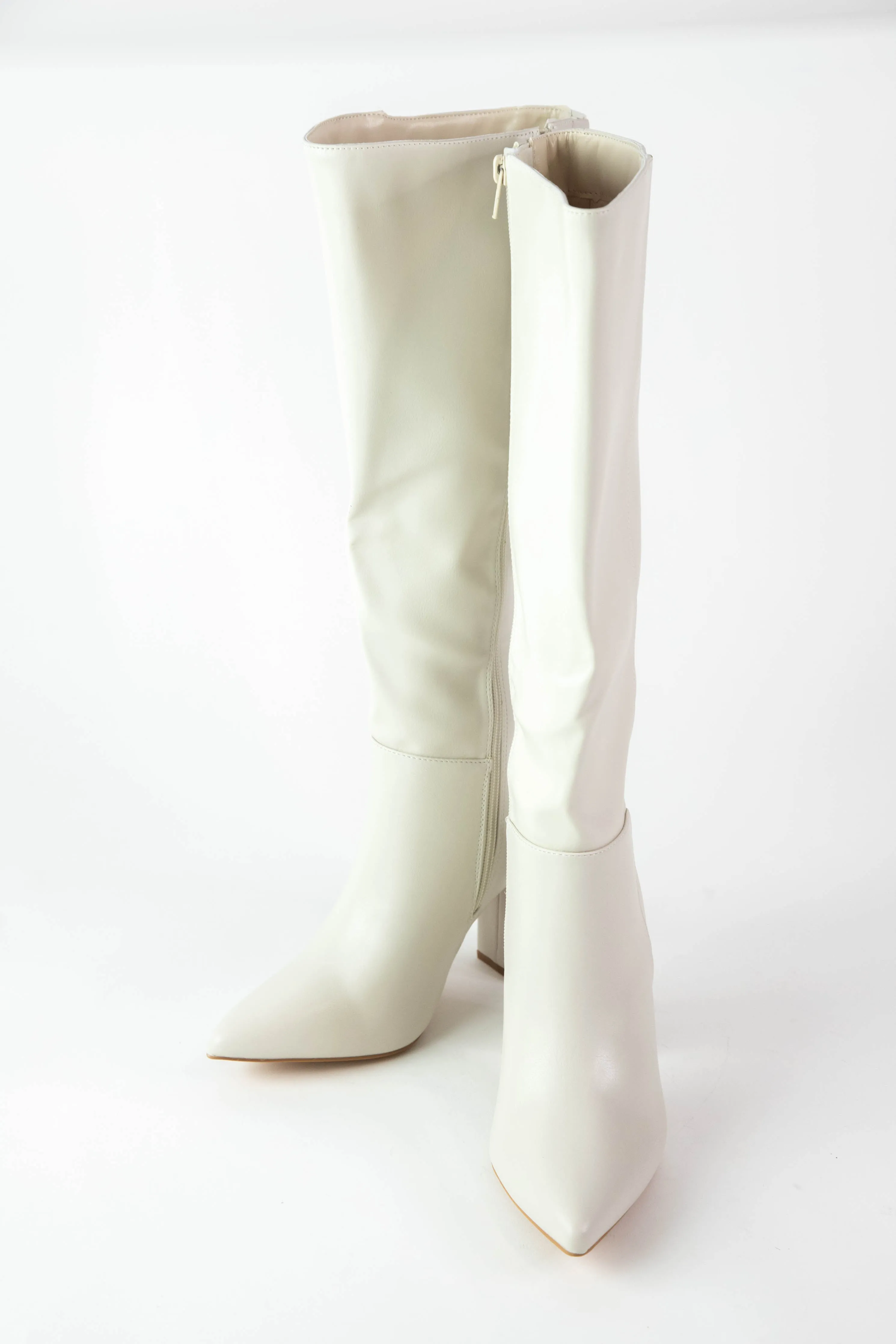 Faithfull Tall Dress Boots, Ivory | Beach by Matisse