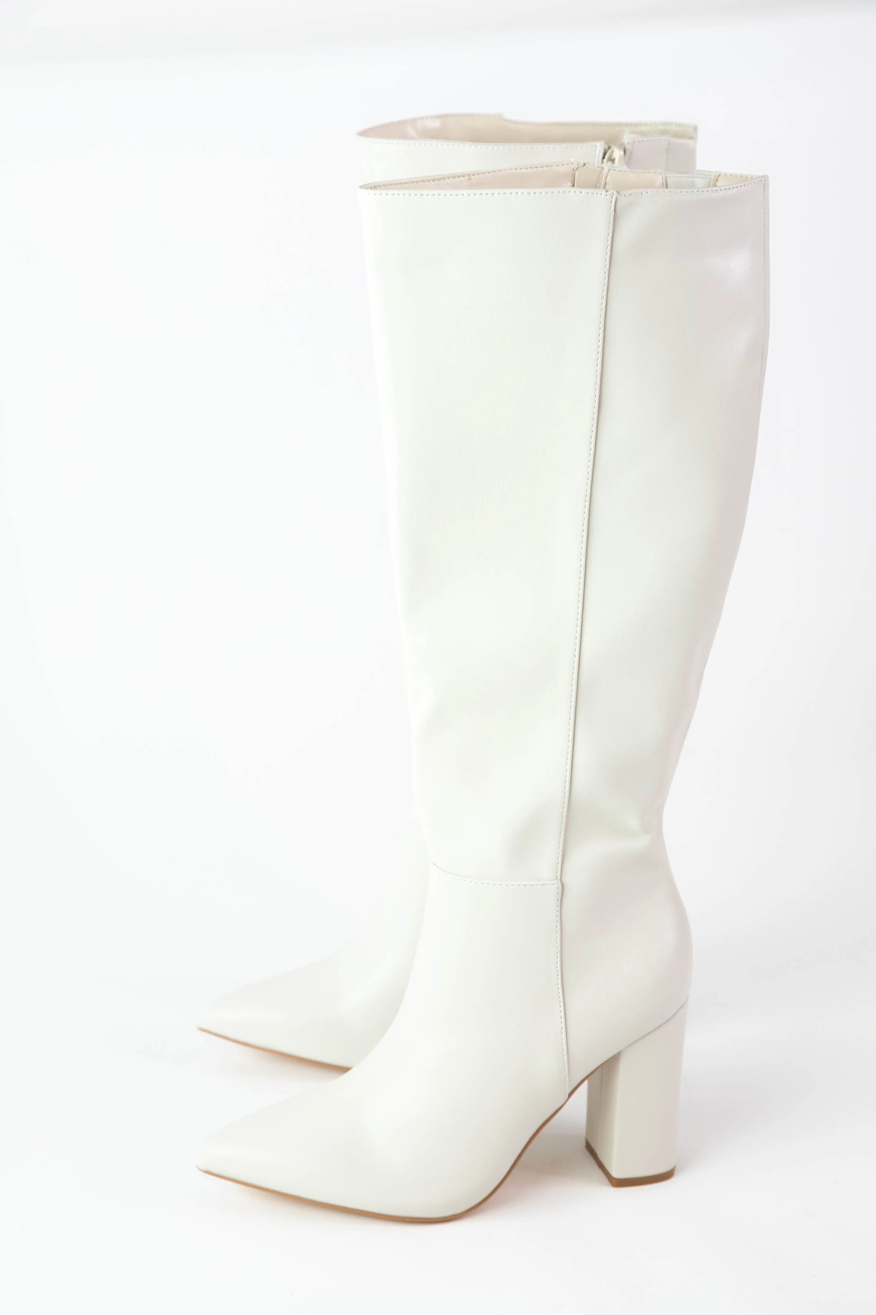 Faithfull Tall Dress Boots, Ivory | Beach by Matisse