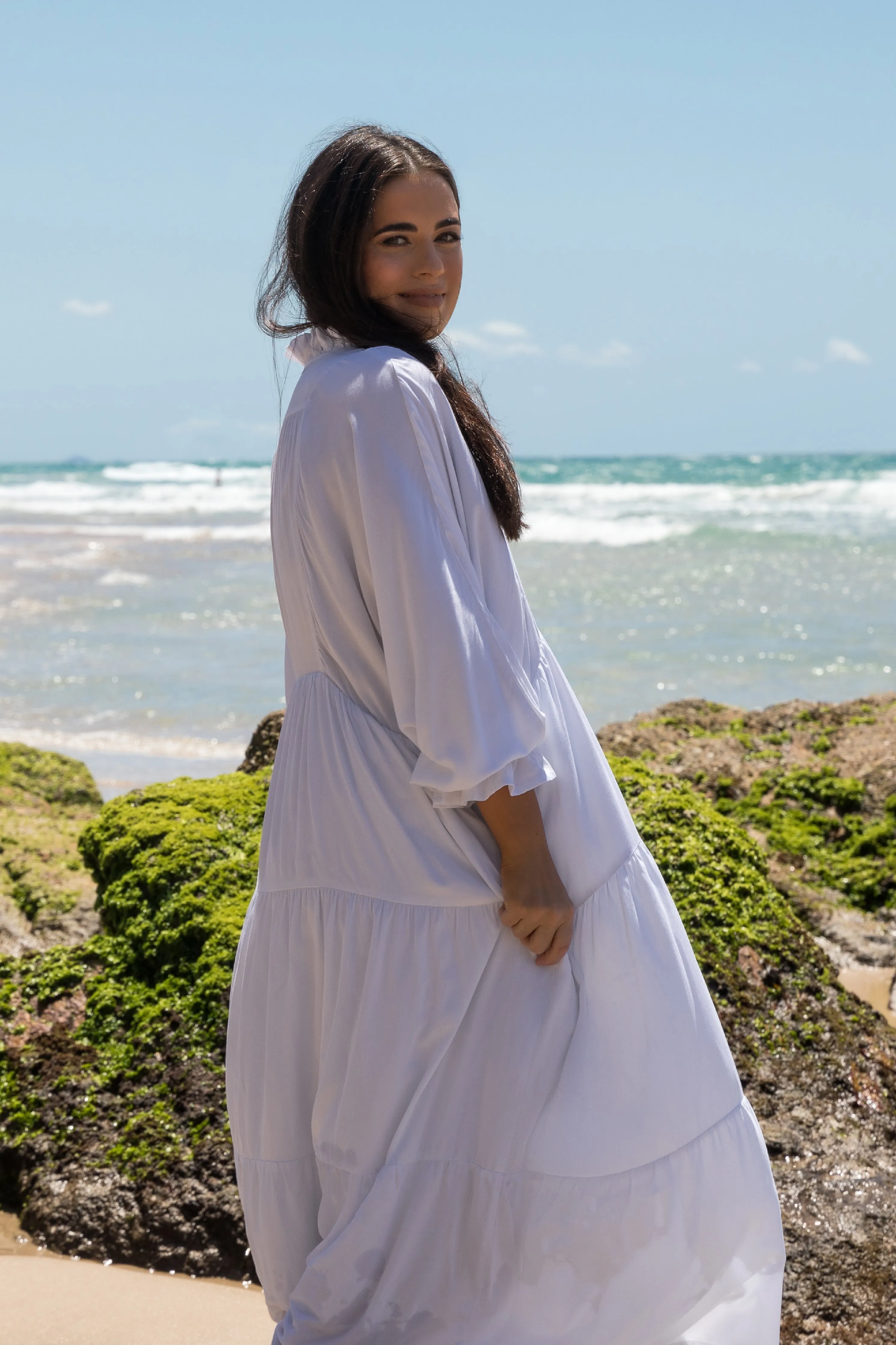 FINAL SALE Harvest Maxi Dress in White