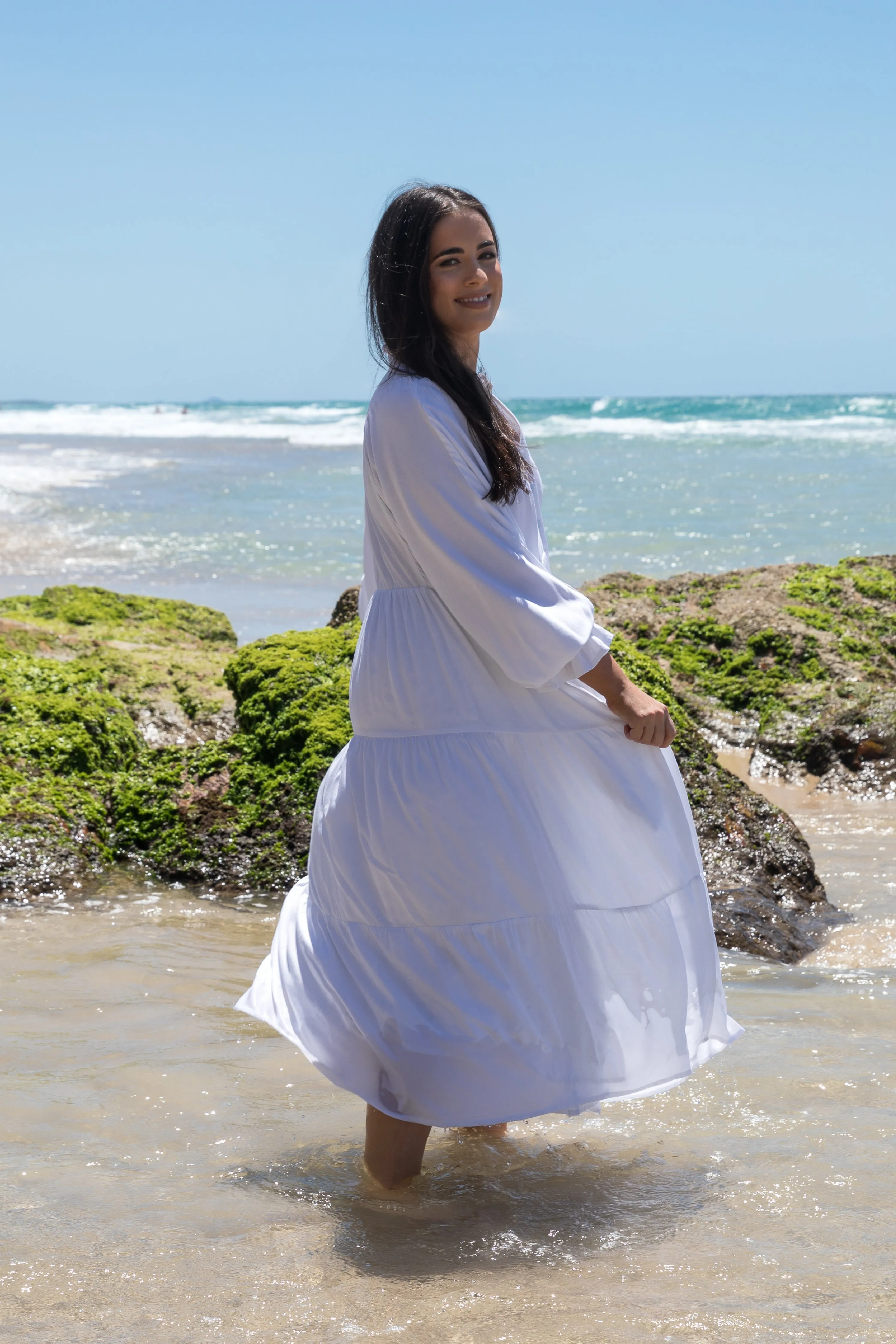 FINAL SALE Harvest Maxi Dress in White