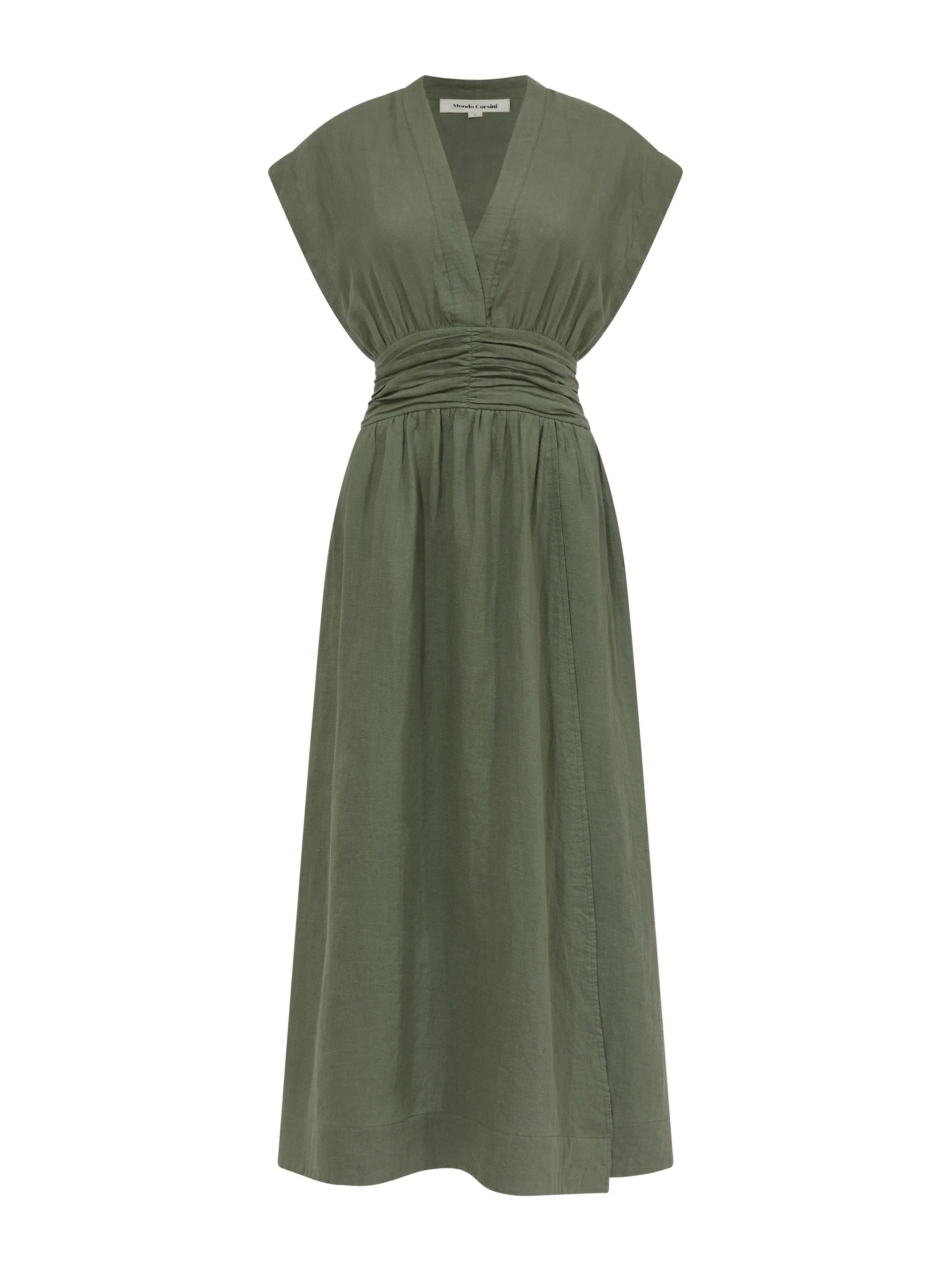 Georgia moss linen dress