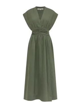 Georgia moss linen dress