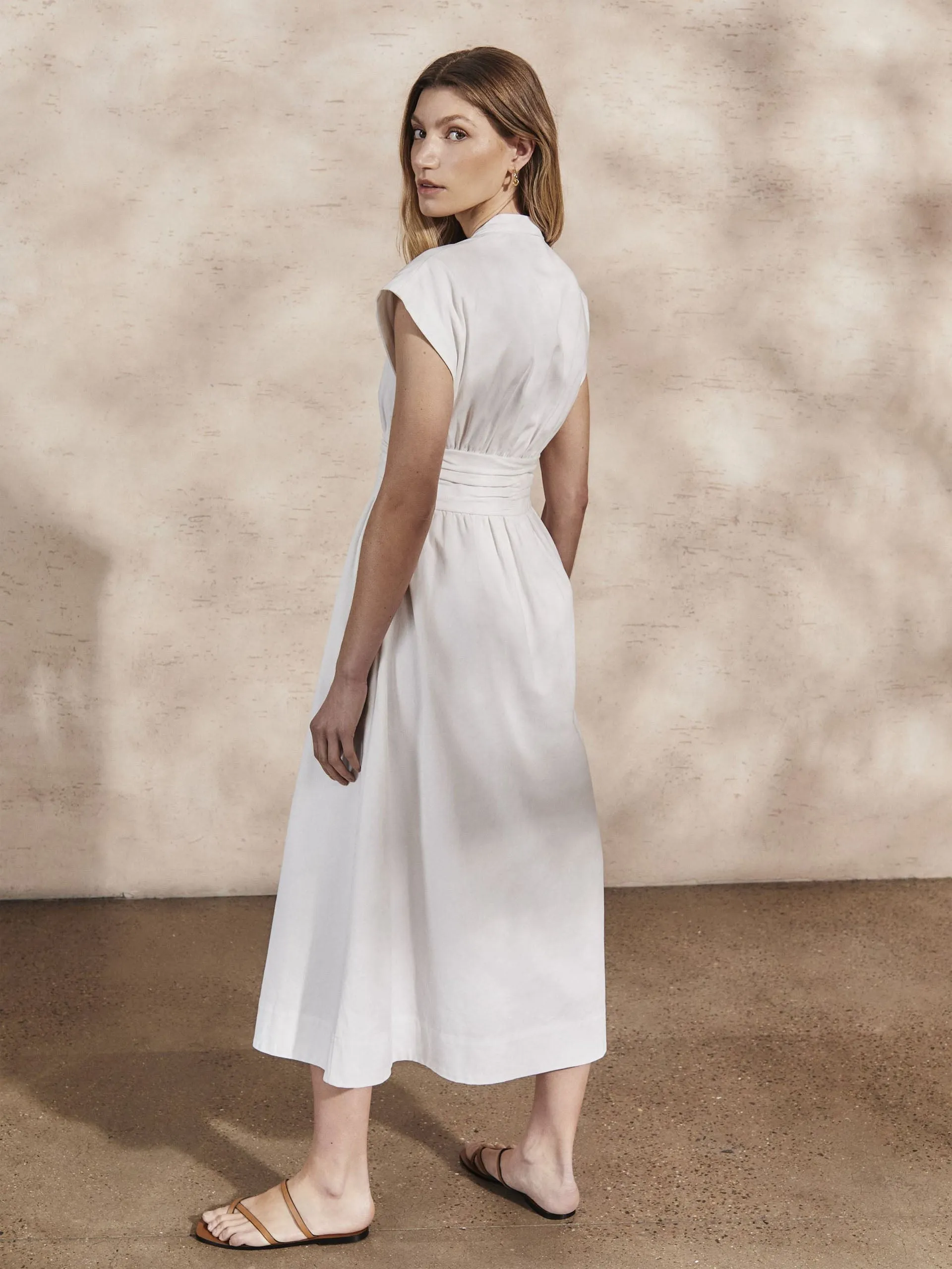 Georgia pearl cotton twill dress