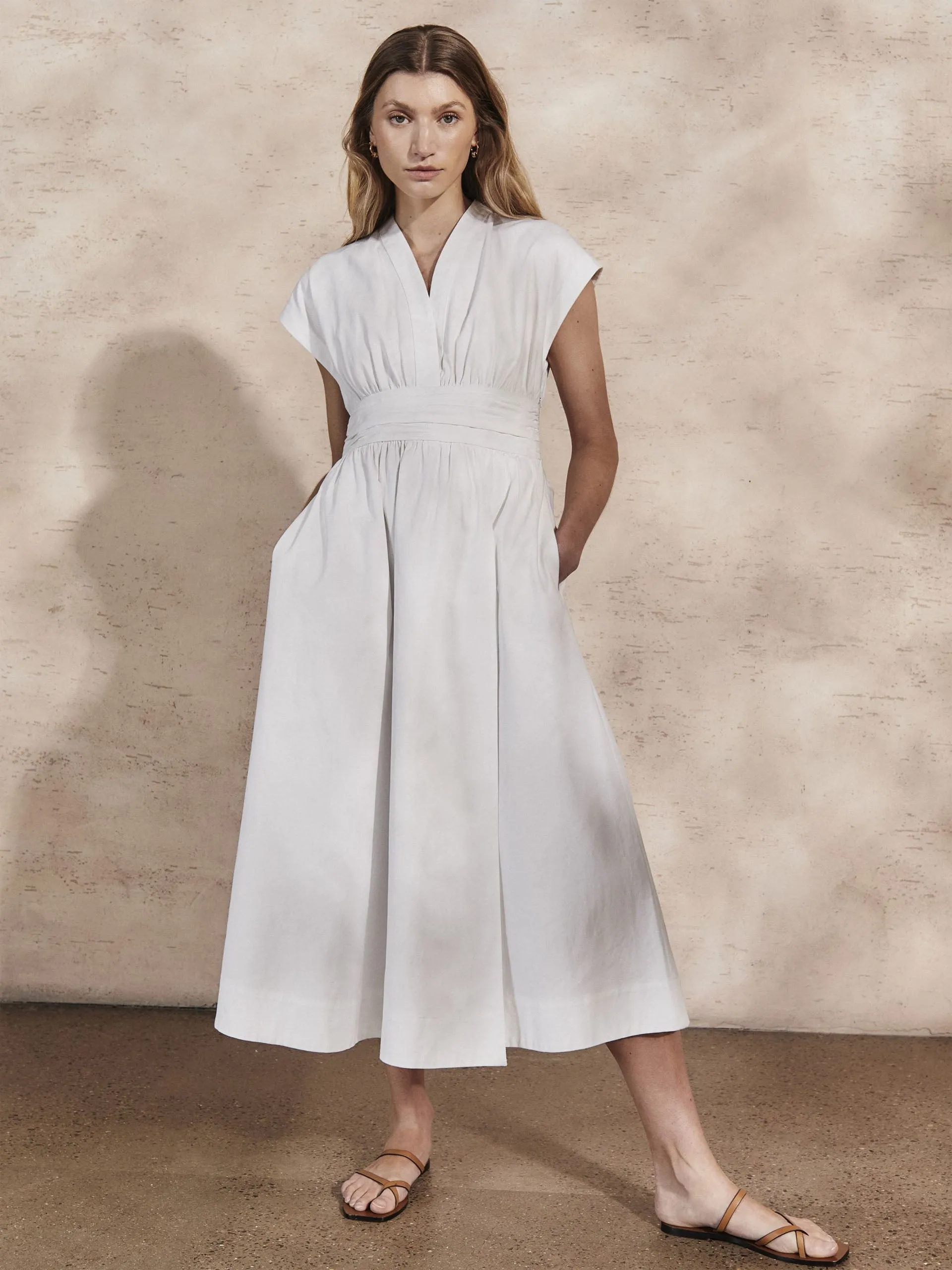 Georgia pearl cotton twill dress