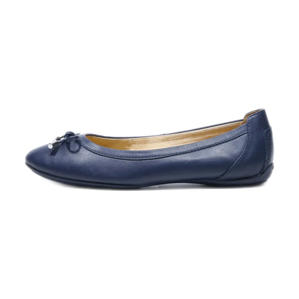 Geox Ballerinas Leather Blue Colour For Women