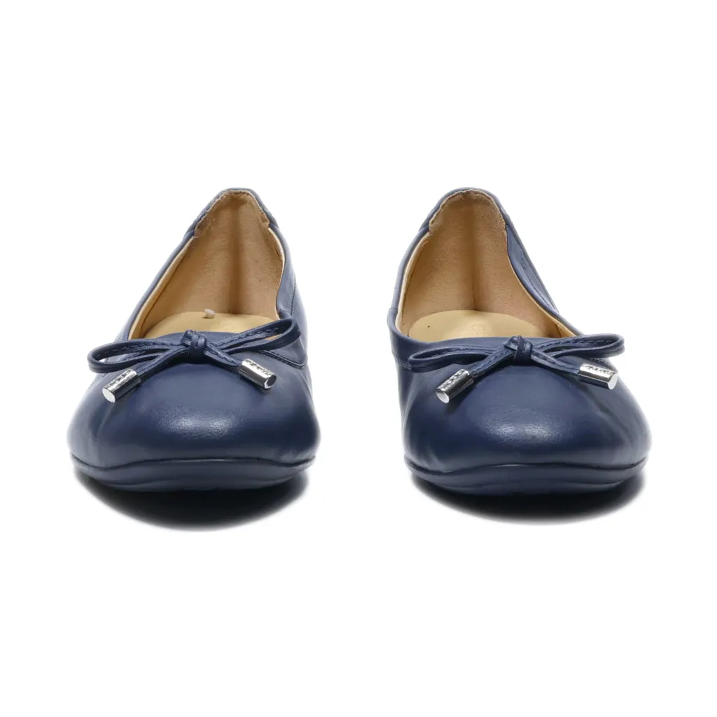 Geox Ballerinas Leather Blue Colour For Women