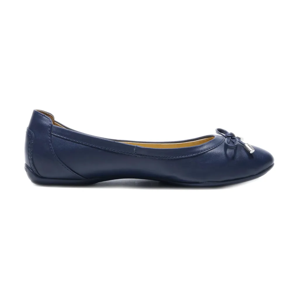 Geox Ballerinas Leather Blue Colour For Women