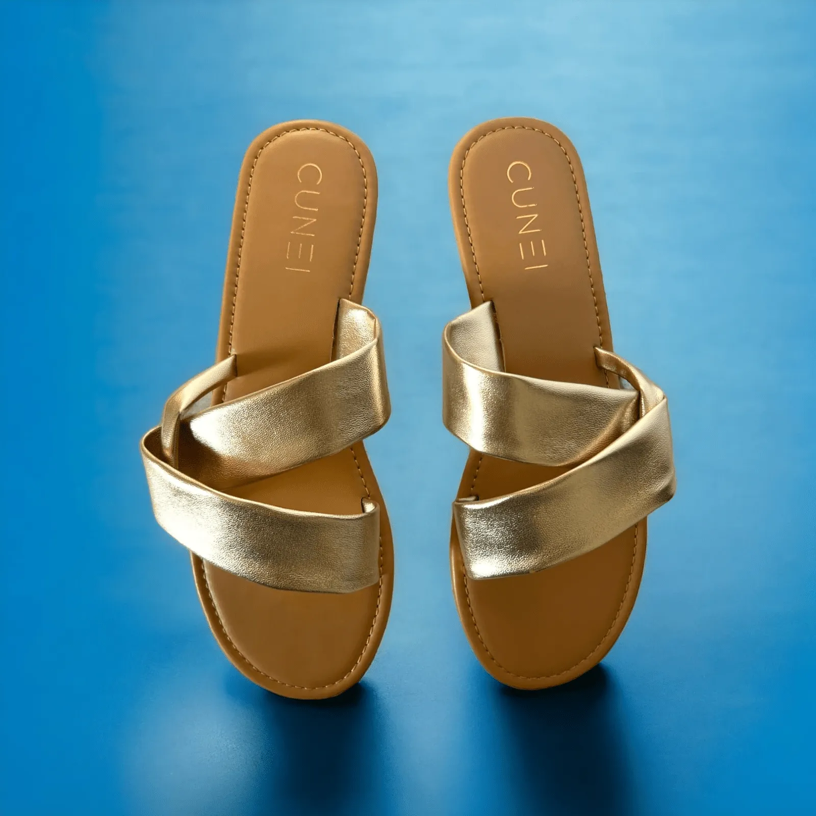 Golden Wrap Slip Ons