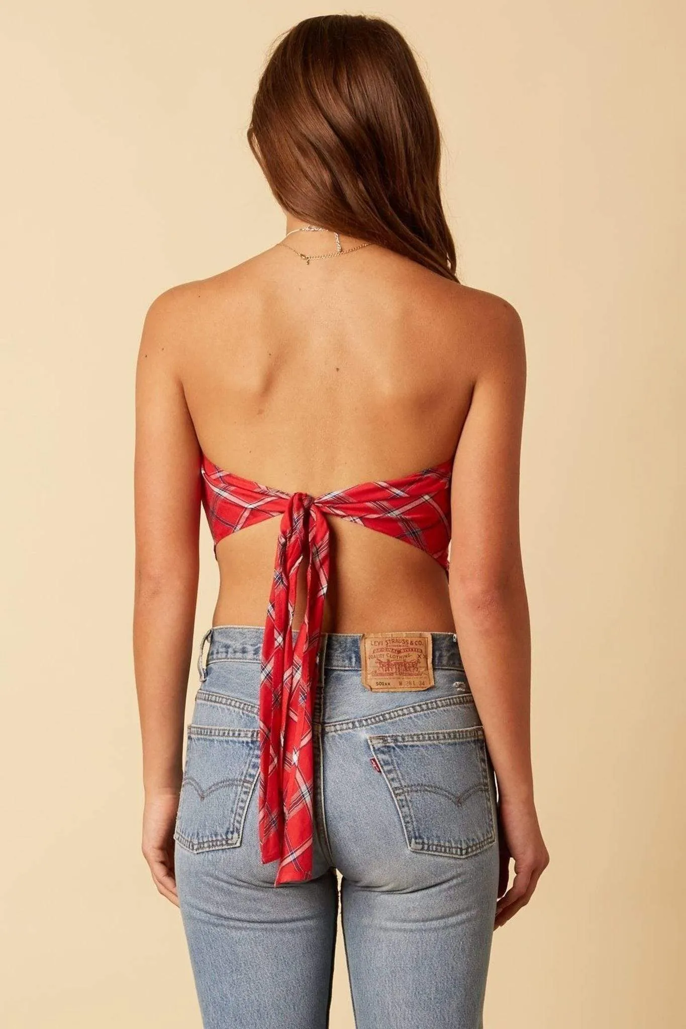 Grieer Bandana Crop Top Red/Blue