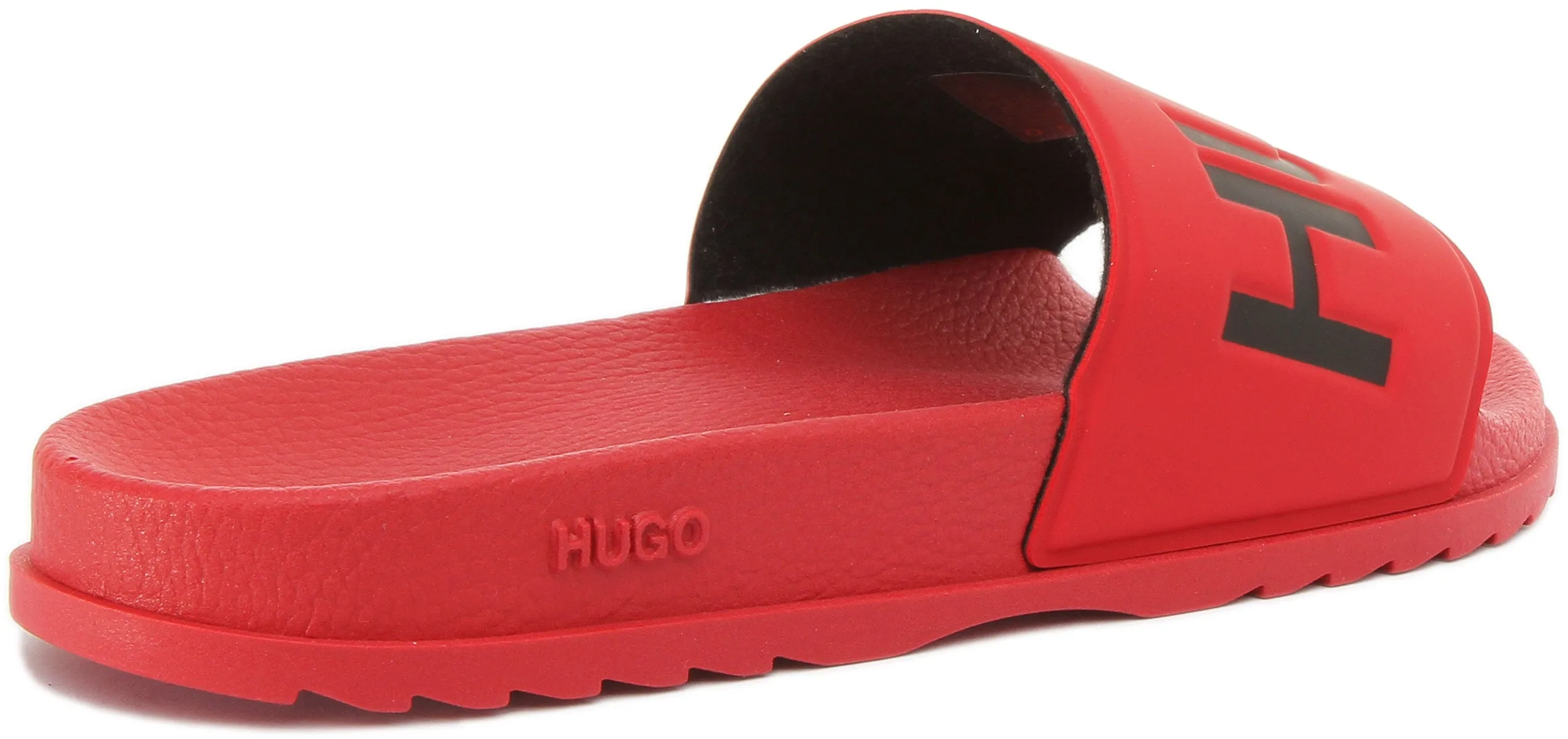 Hugo Match Sliders In Red Black For Men