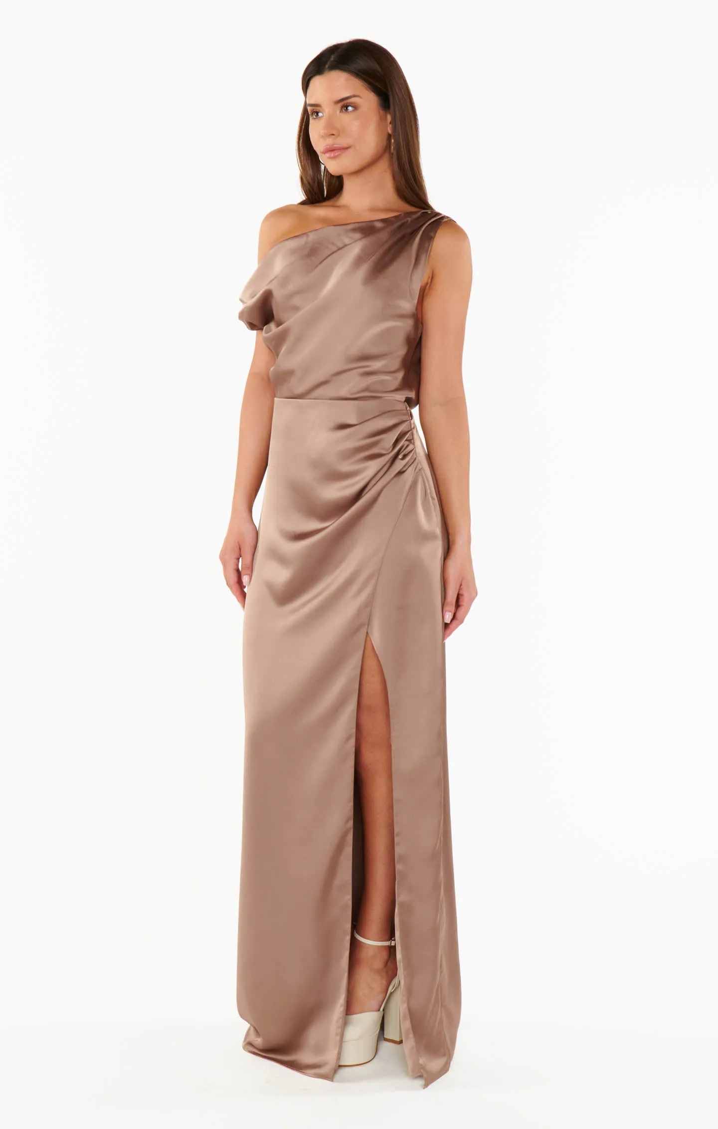 Jodie Dress ~ Dune Luxe Satin