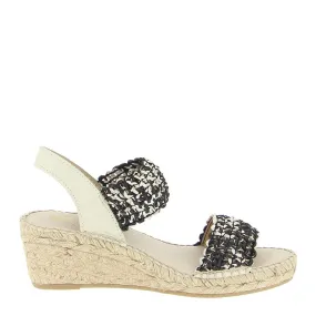 Juncal Aguirre 2277 Black Multi Wedge Espadrille