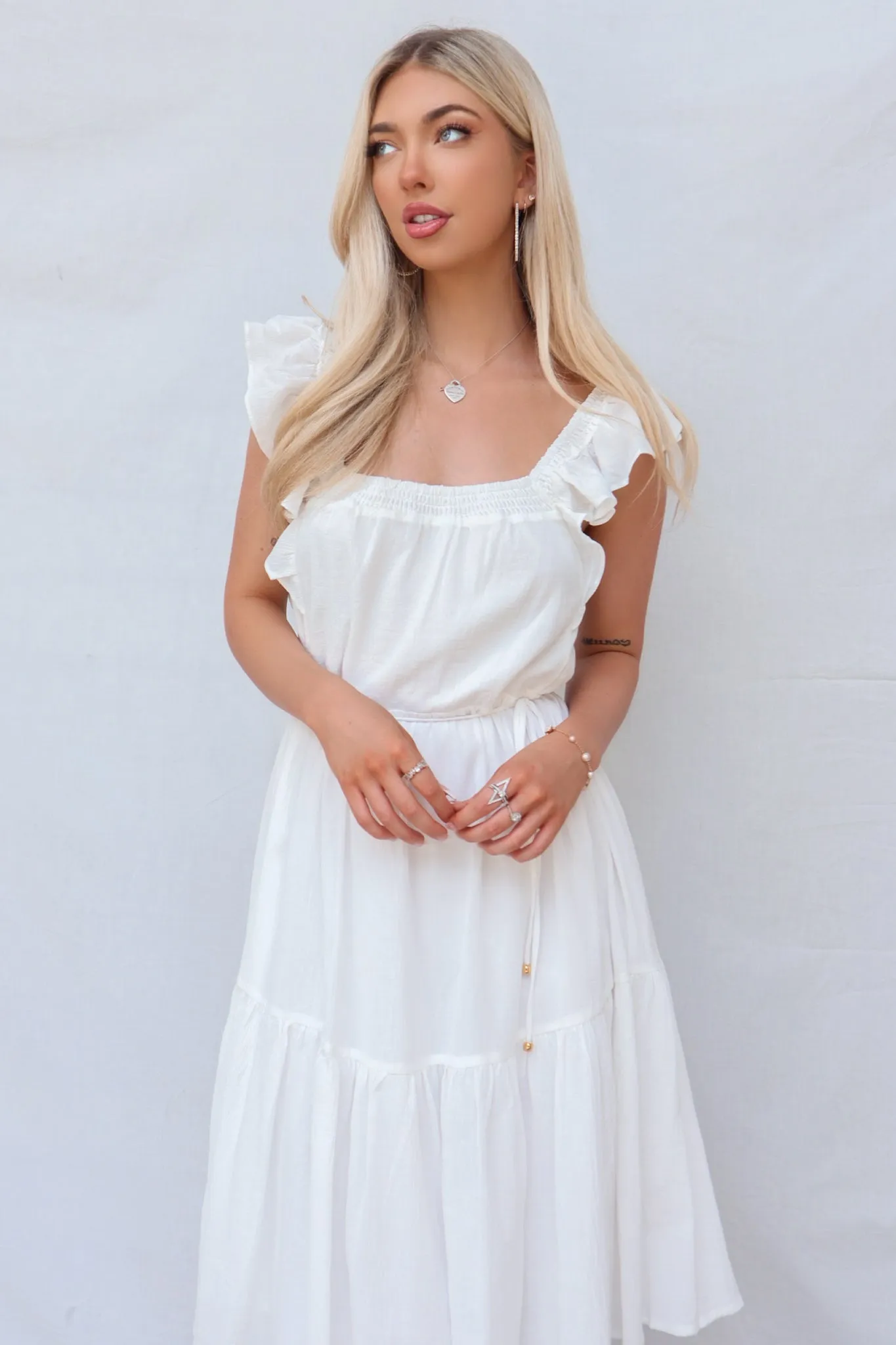 Kenzie Midi Dress - White