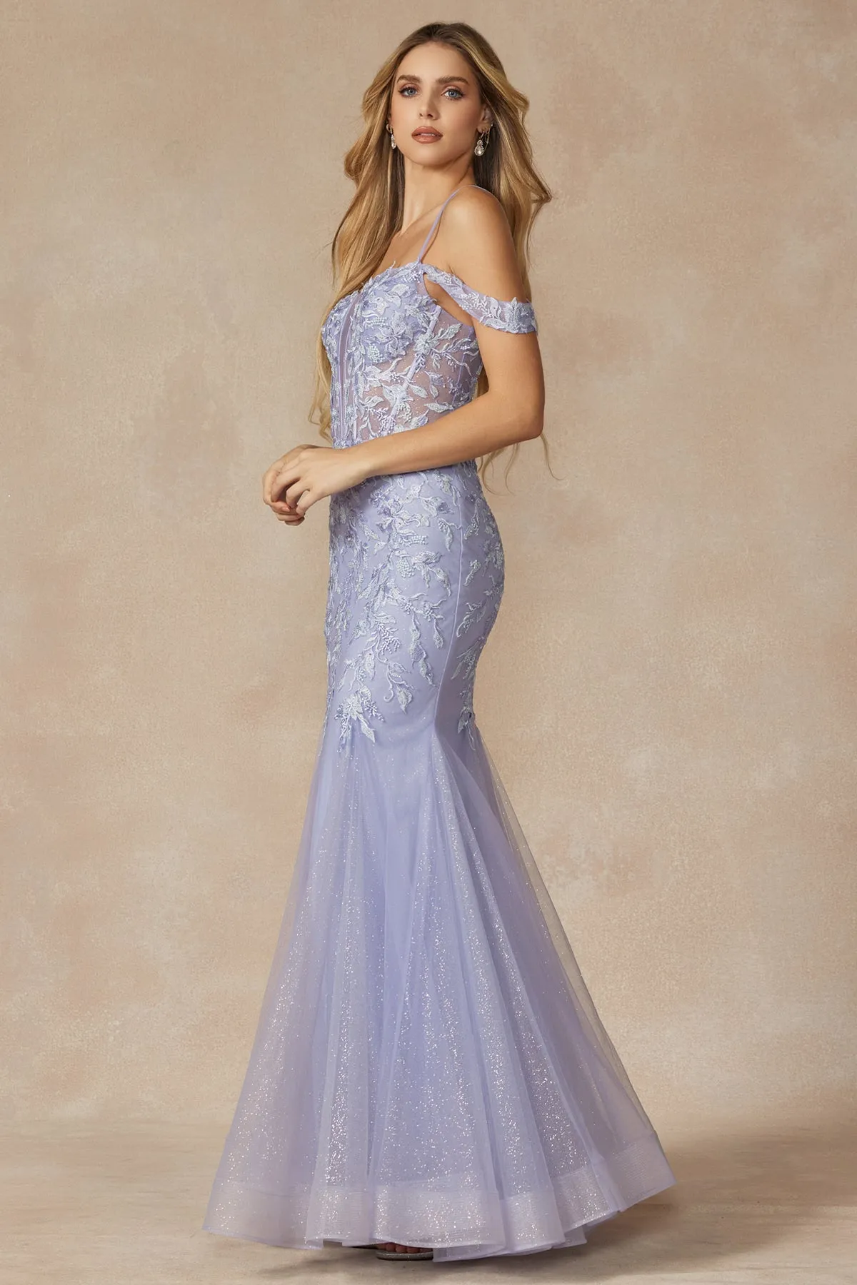 Lavender Long Prom Dress