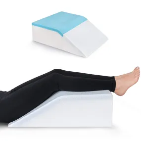 Leg Elevation Pillow With Memory Foam & Cooling Gel - Elevated Leg Pillows