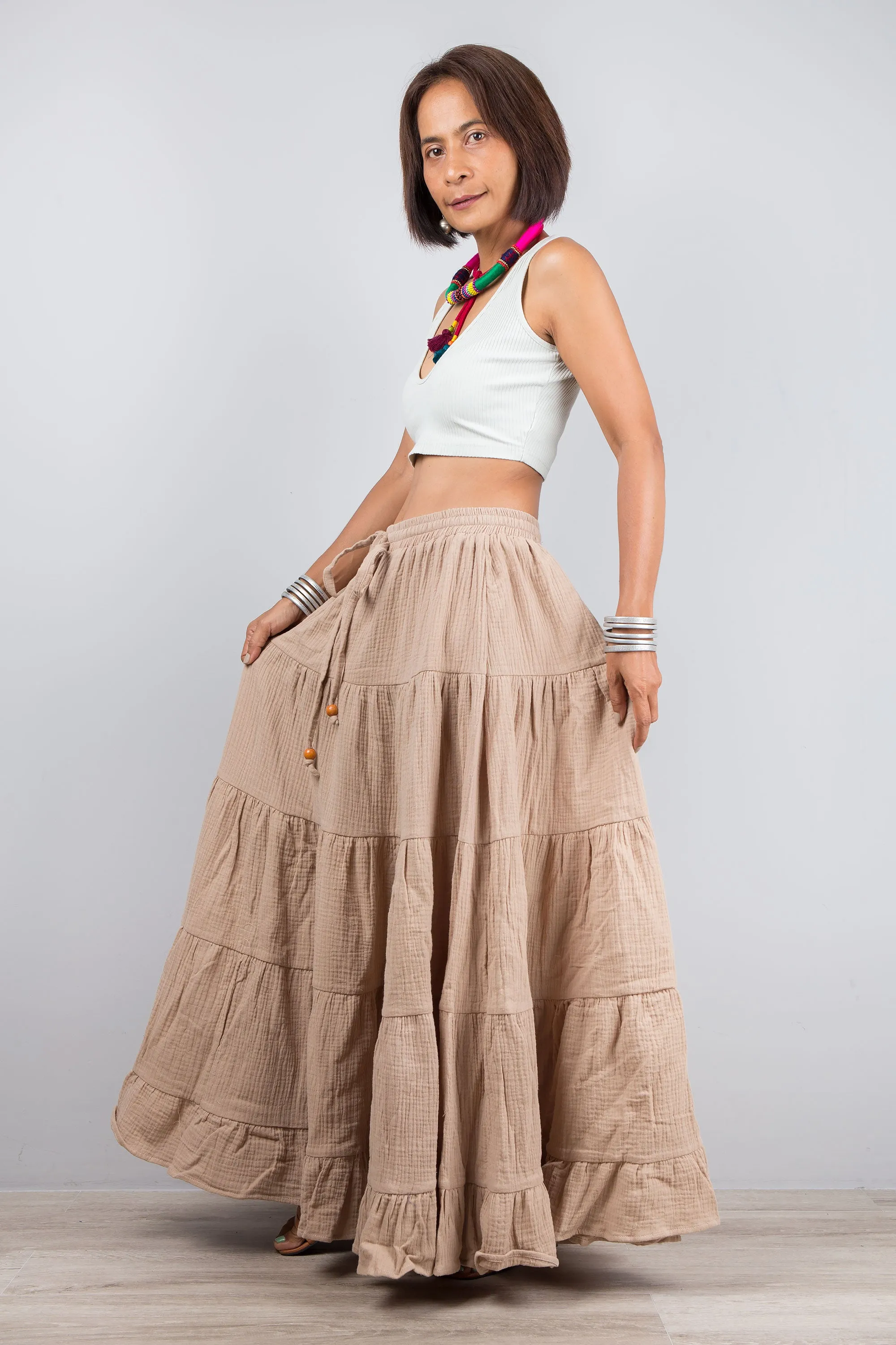 Light Brown Maxi Skirt