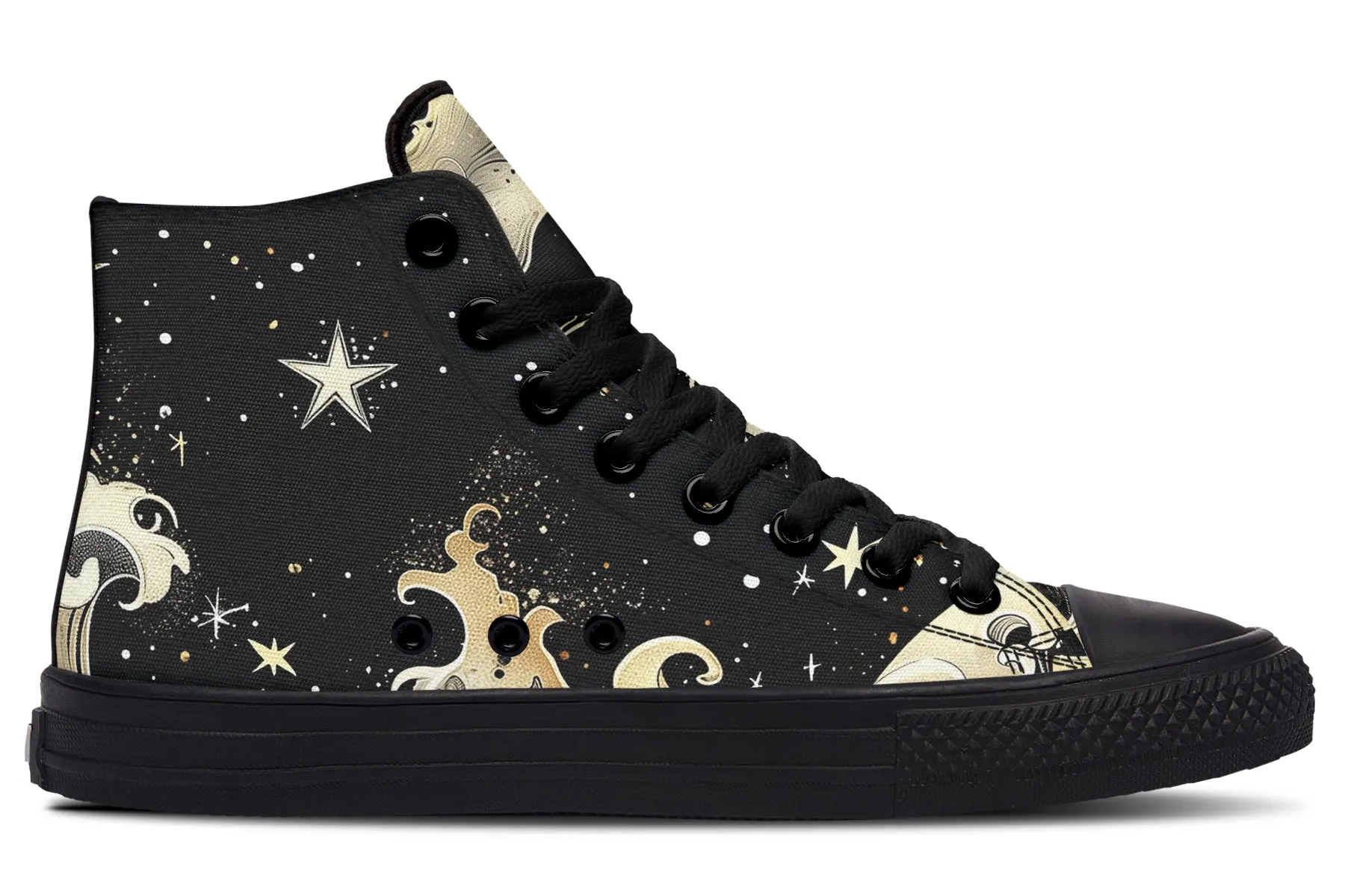 Lunar Tide High Tops - Classic Premium Canvas Shoes with Comfortable and Durable Soles