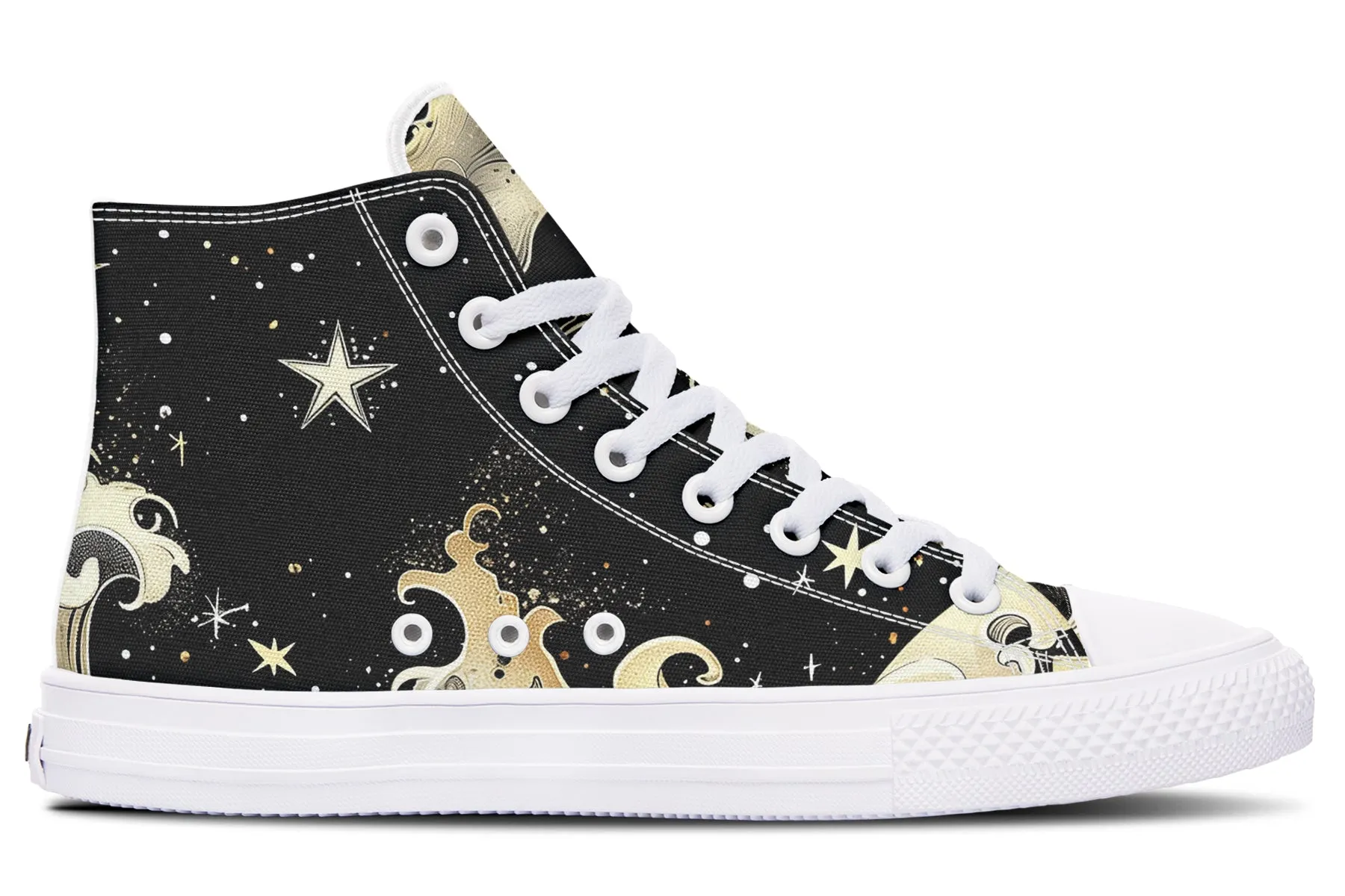 Lunar Tide High Tops - Classic Premium Canvas Shoes with Comfortable and Durable Soles