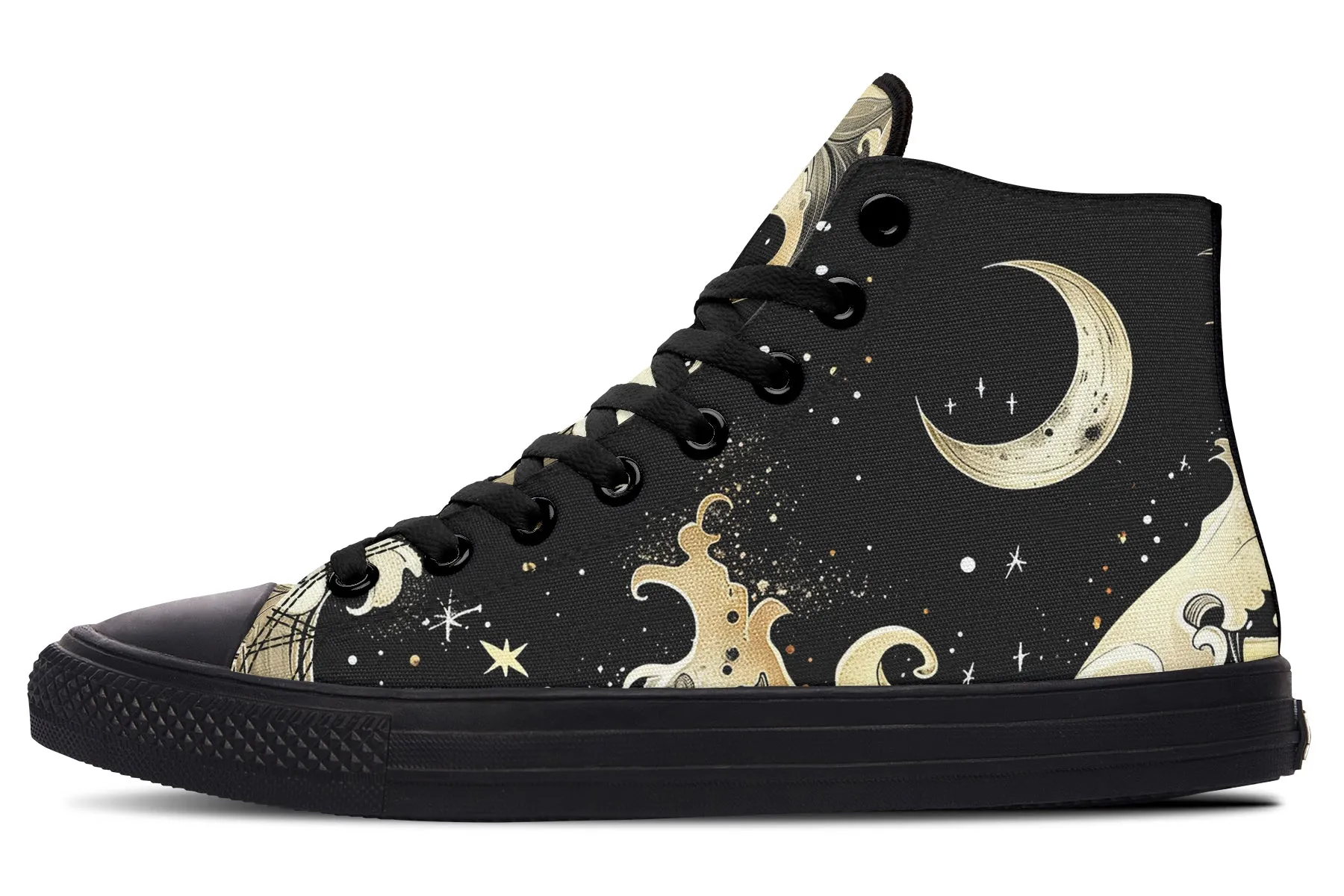 Lunar Tide High Tops - Classic Premium Canvas Shoes with Comfortable and Durable Soles