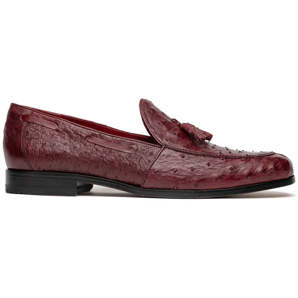 Marco Di Milano Aubiere Men's Shoes Exotic Ostrich Tassels Loafers (MDM1198)