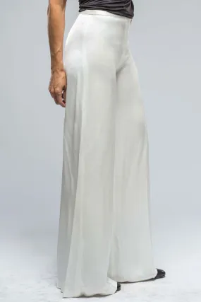 Maxi Pants In White Sharkskin