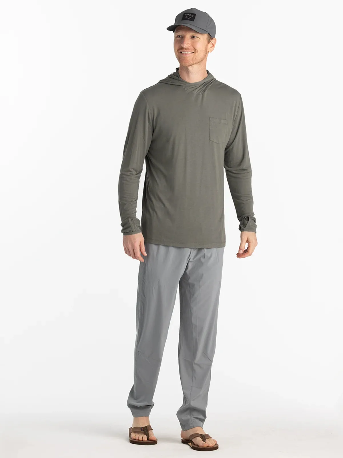 Men's Bamboo Lightweight Hoodie - Fatigue