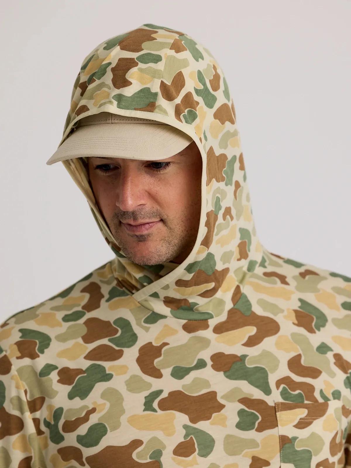 Men's Bamboo Lightweight Hoodie - Vintage Camo