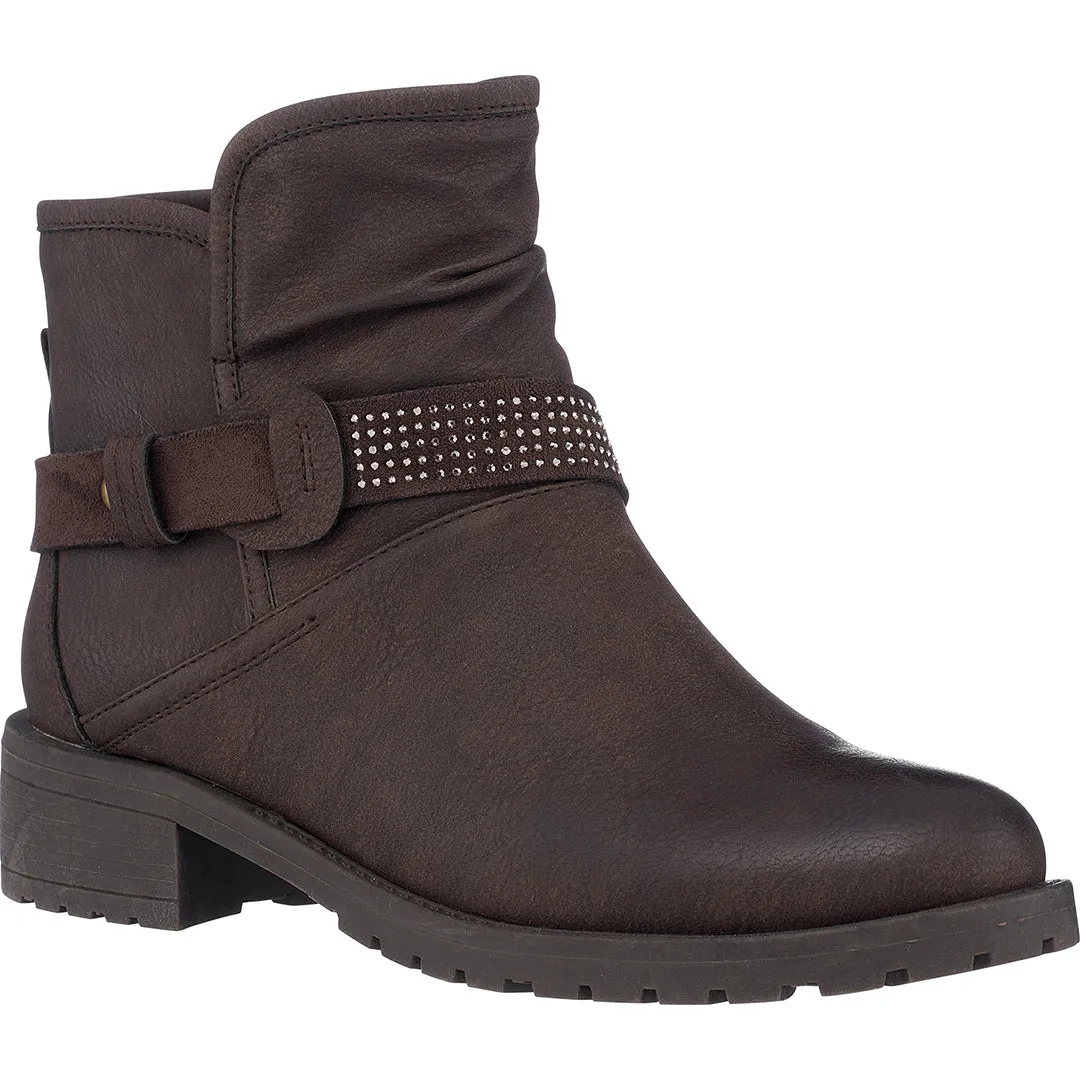 Moto Brown Ankle Bootie