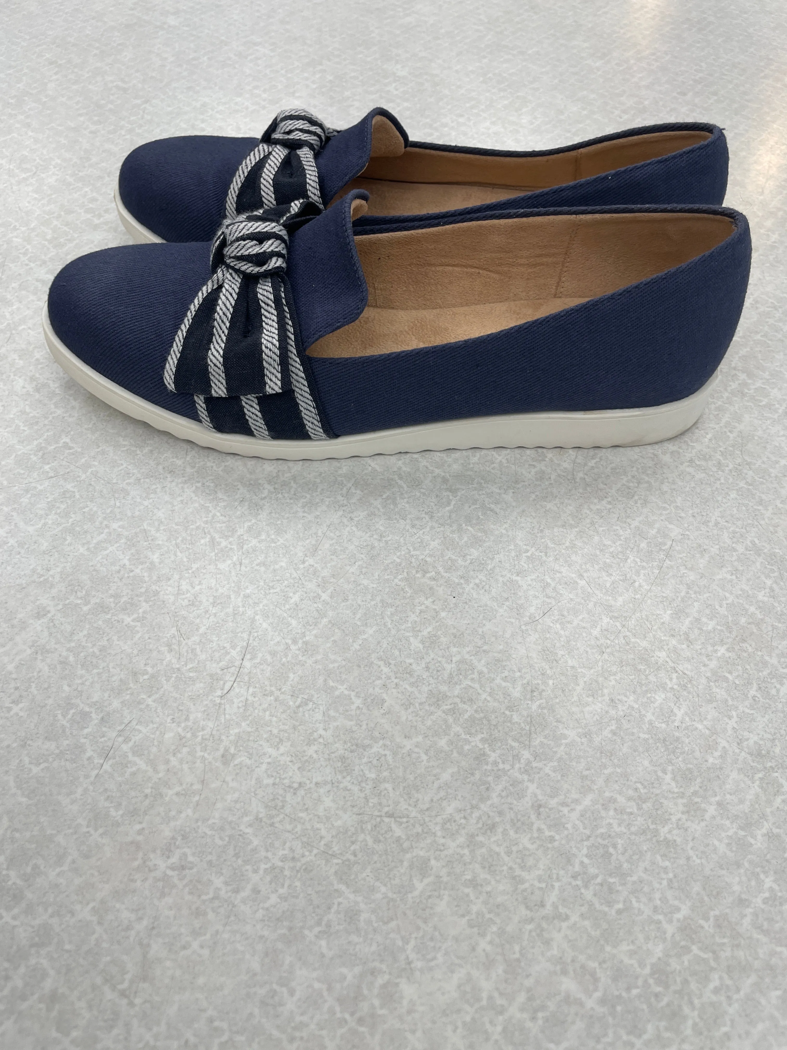 Navy Shoes Flats Mule & Slide Life Stride, Size 8