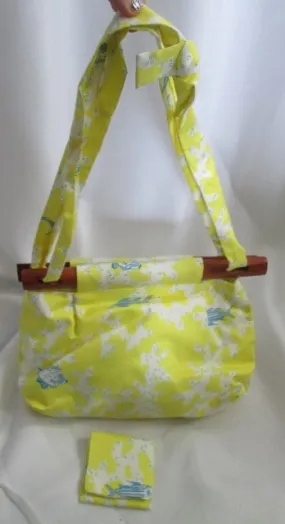 NEW COCO SHOP ANTIGUA WEST INDIAN SEA ISLAND COTTON Bag Fish MERMAID YELLOW