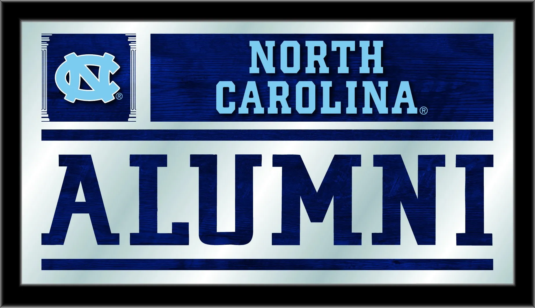 North Carolina Tar Heels Holland Bar Stool Co. Alumni Mirror (26" x 15")