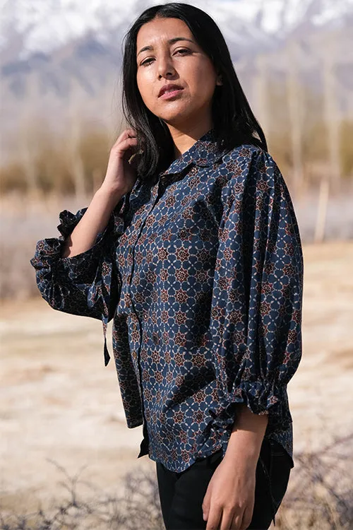 Okhai 'Storyteller' Pure Cotton Hand Block Printed Shirt