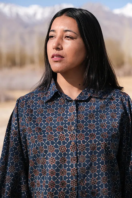 Okhai 'Storyteller' Pure Cotton Hand Block Printed Shirt